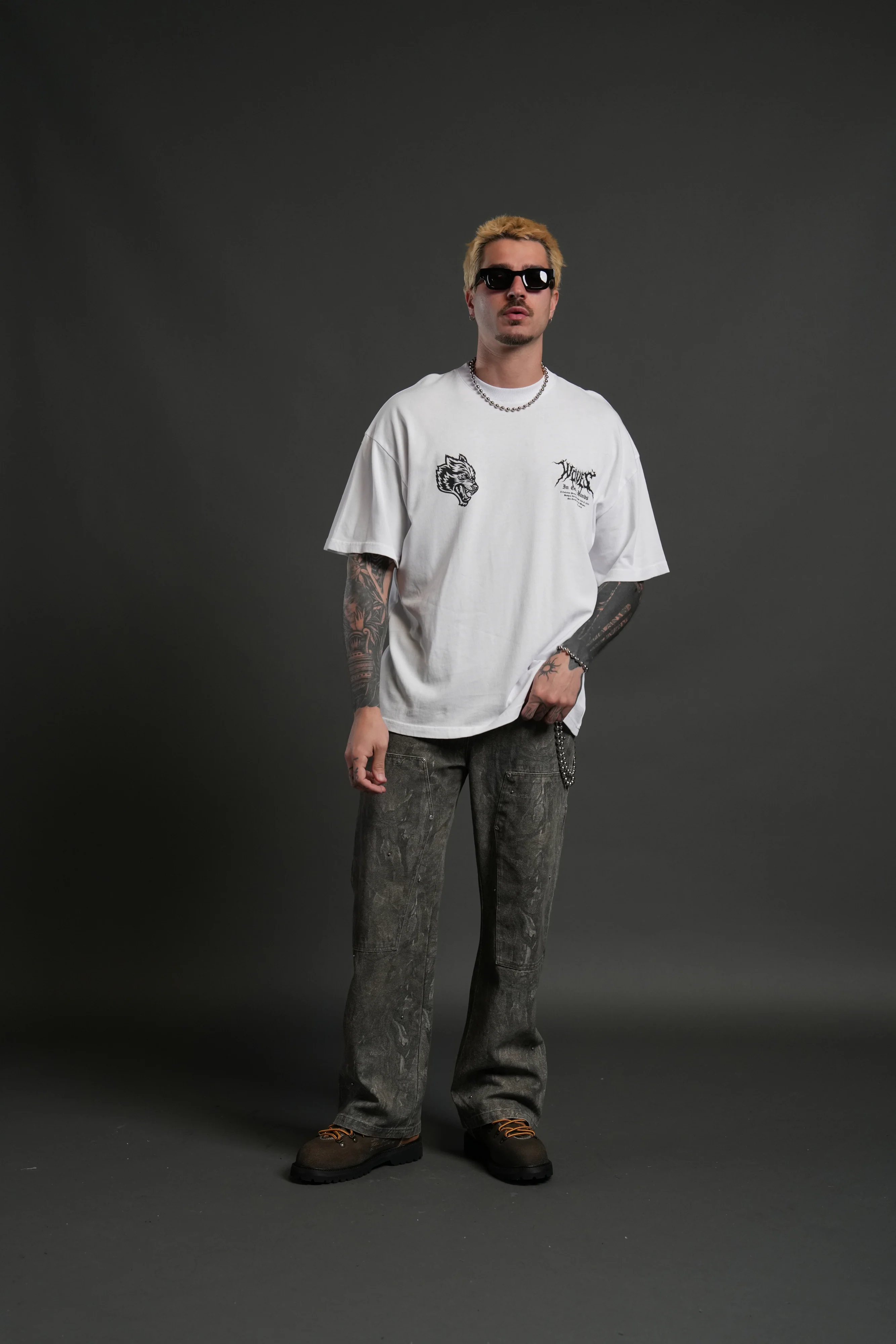 Through The Clouds "Premium" Oversized Tee in White - Image 5