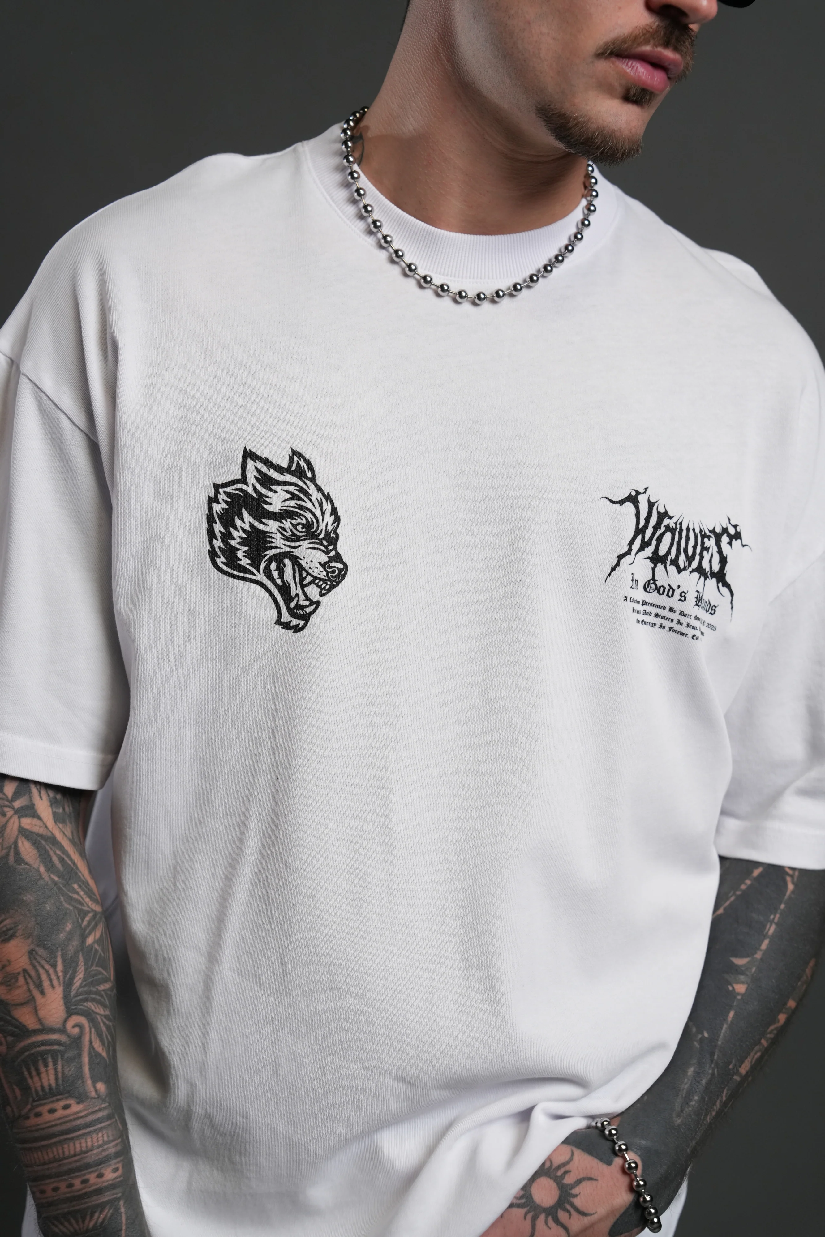 Through The Clouds "Premium" Oversized Tee in White - Image 7