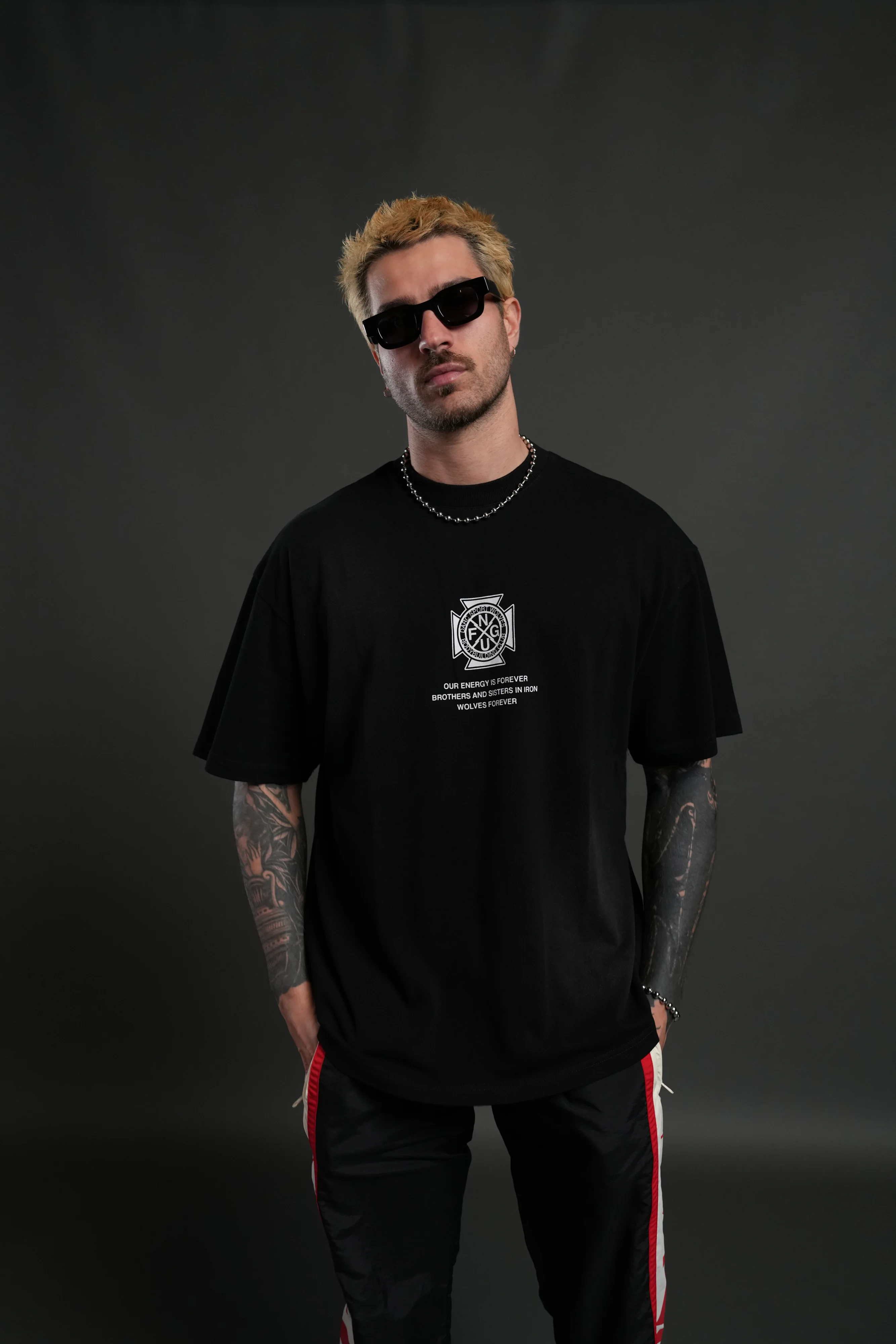 Till Forever Inferno "Premium" Oversized Tee in Black Sun Fade - Image 2
