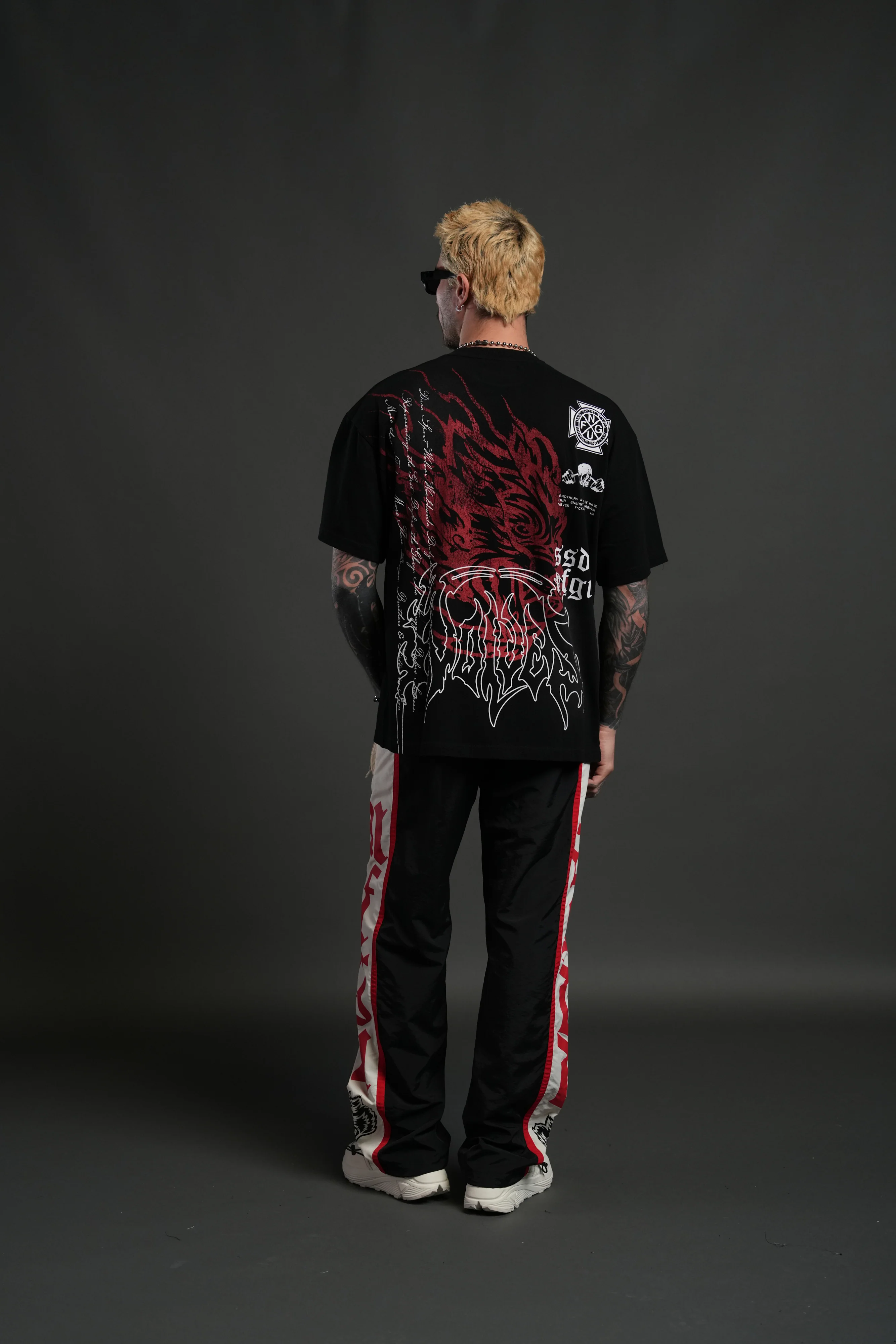 Till Forever Inferno "Premium" Oversized Tee in Black Sun Fade - Image 6