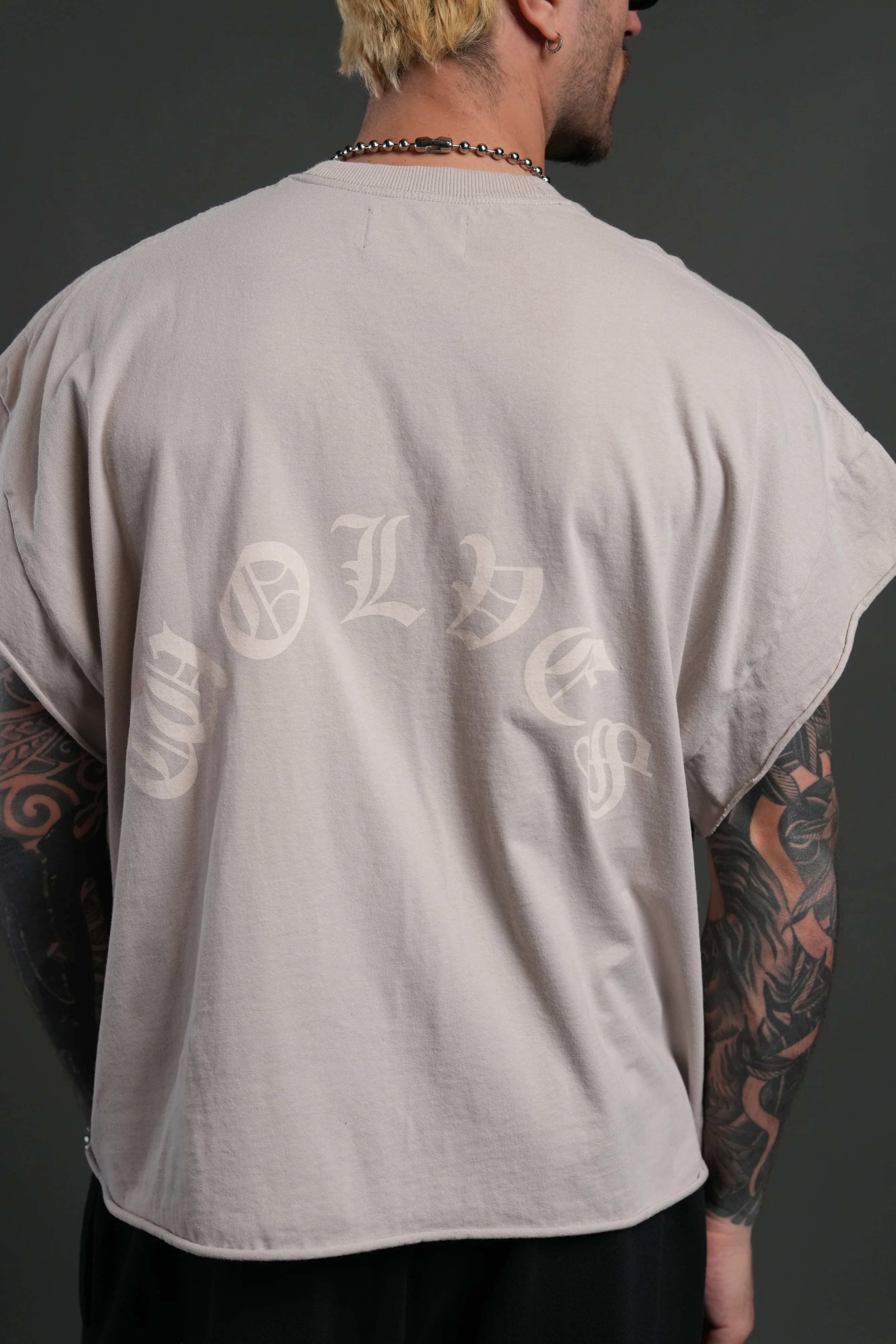 Triumph Grunge Cut-Off Tee in Clay - Image 5