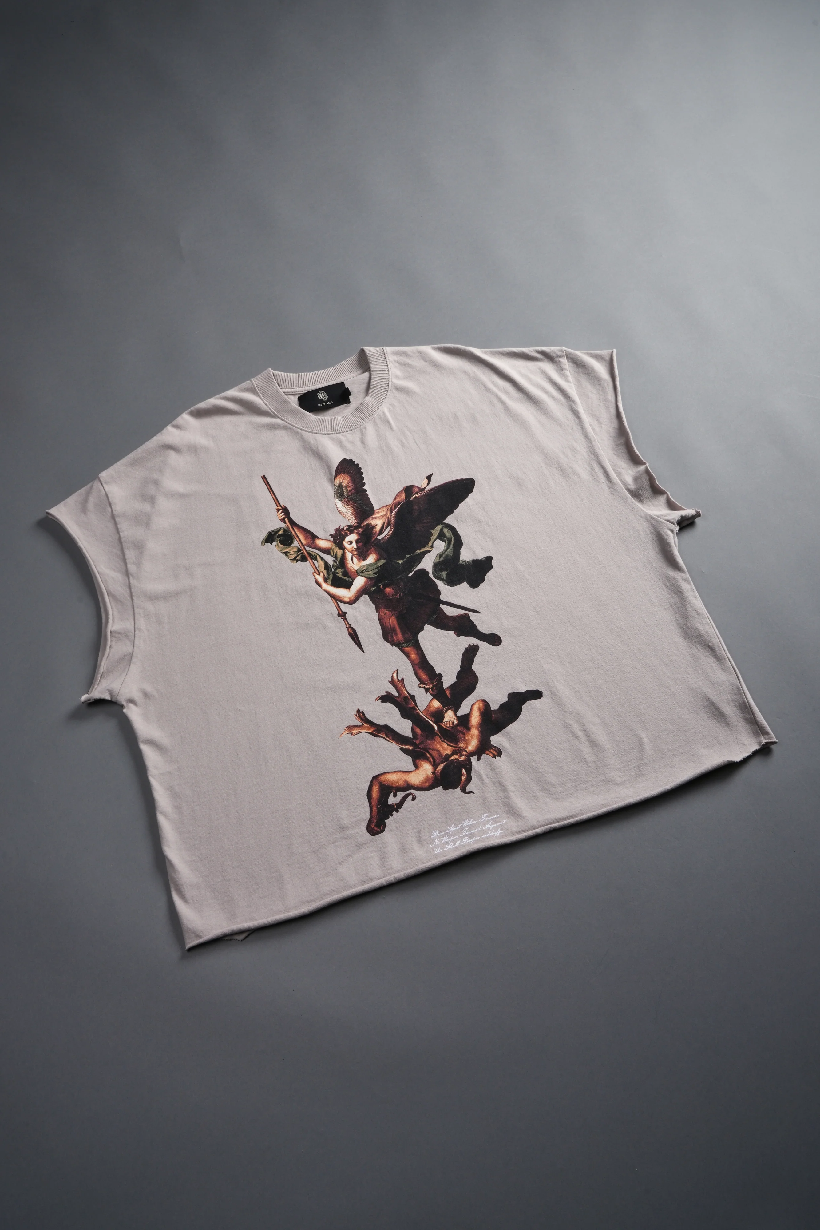 Triumph Grunge Cut-Off Tee in Clay - Image 9