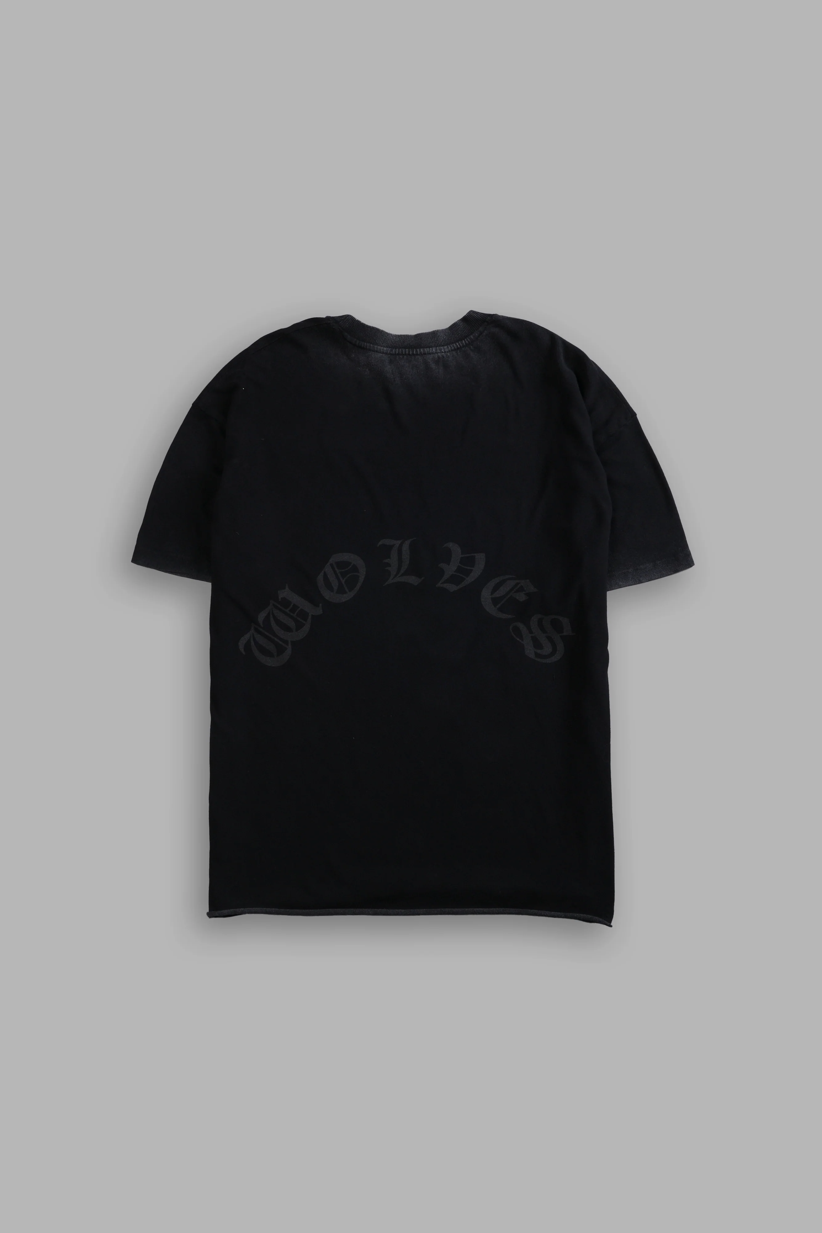 Triump Raw Hem Premium Oversized Tee in Black - Image 3