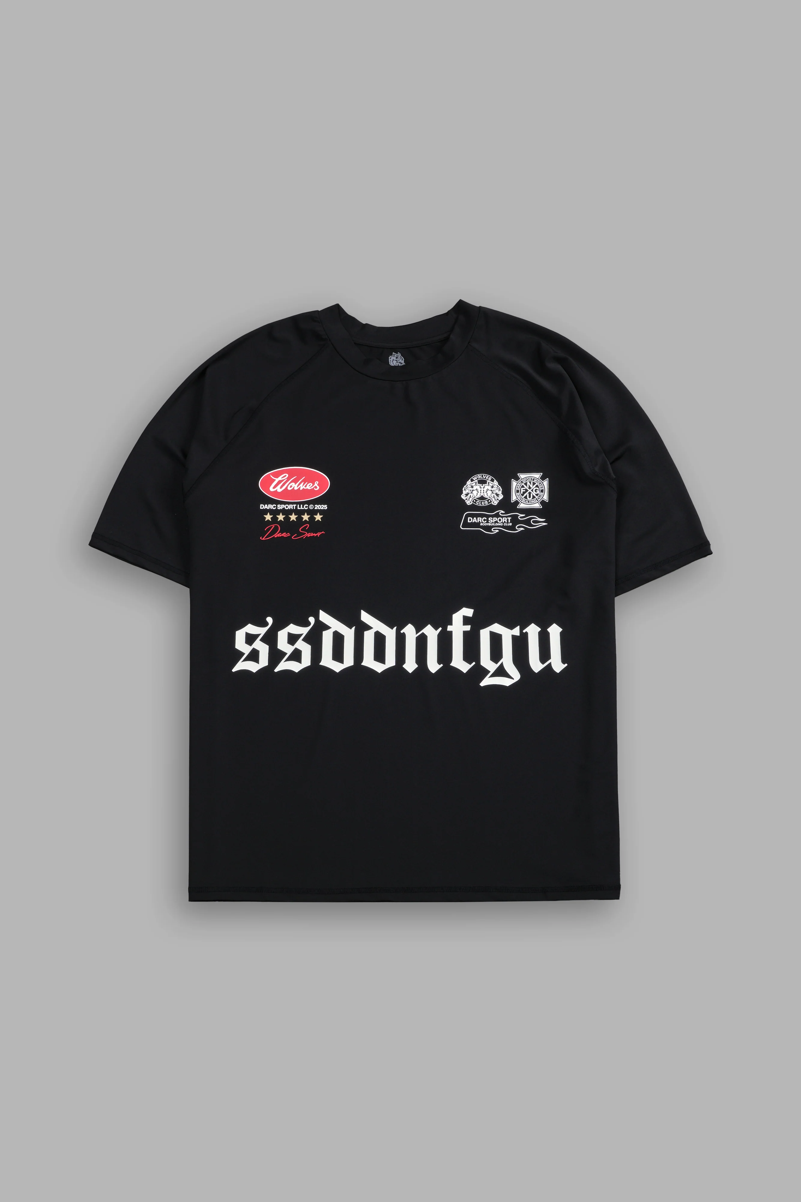 Us Forever "Dry Wolf" S/S Raglan Tee in Black
