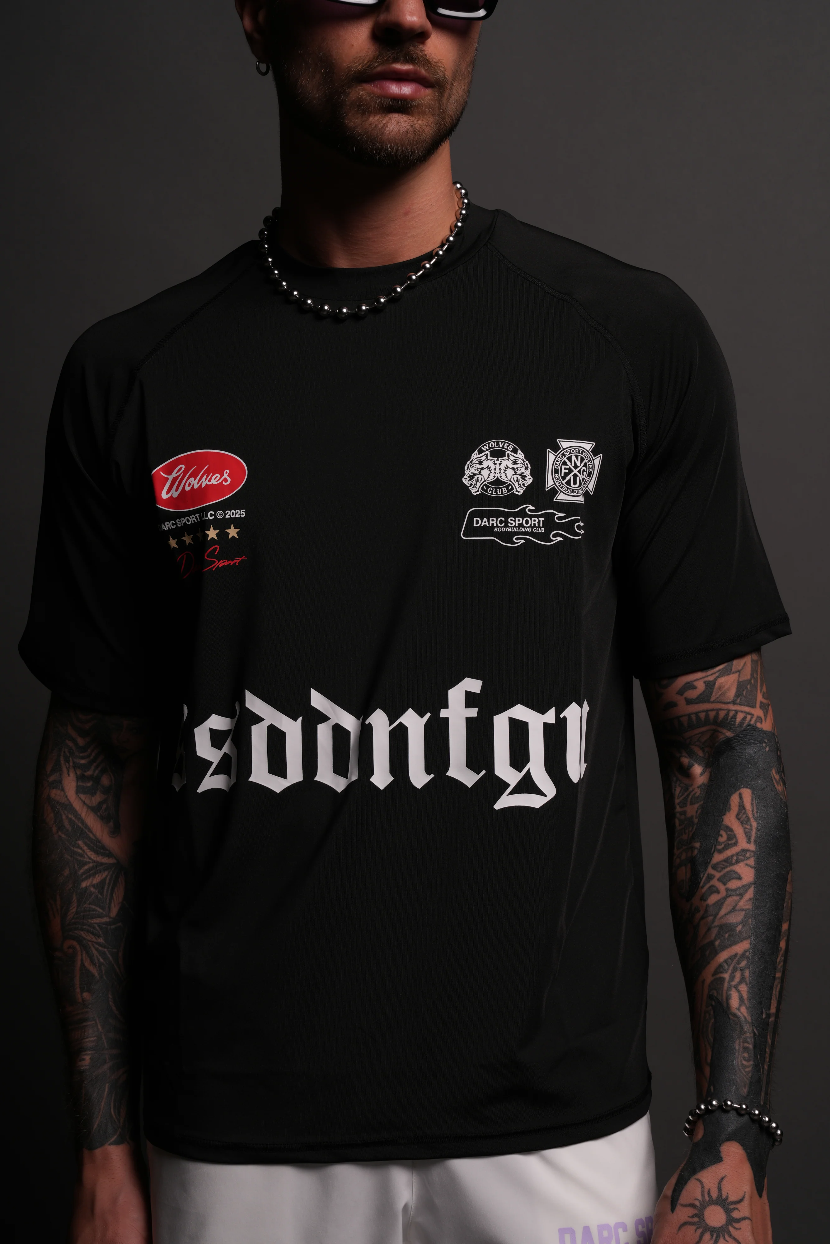 Us Forever "Dry Wolf" S/S Raglan Tee in Black - Image 4