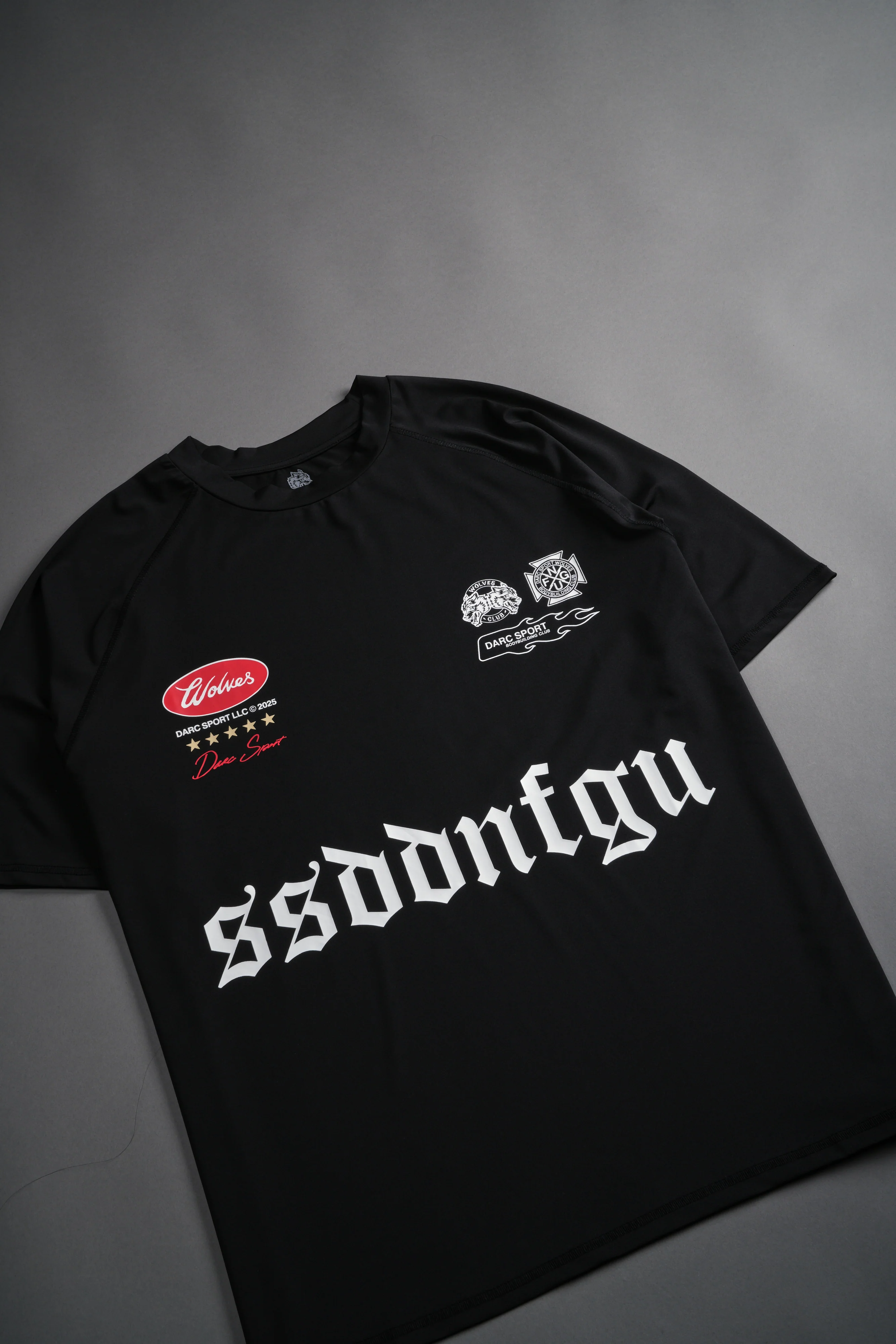 Us Forever "Dry Wolf" S/S Raglan Tee in Black - Image 5