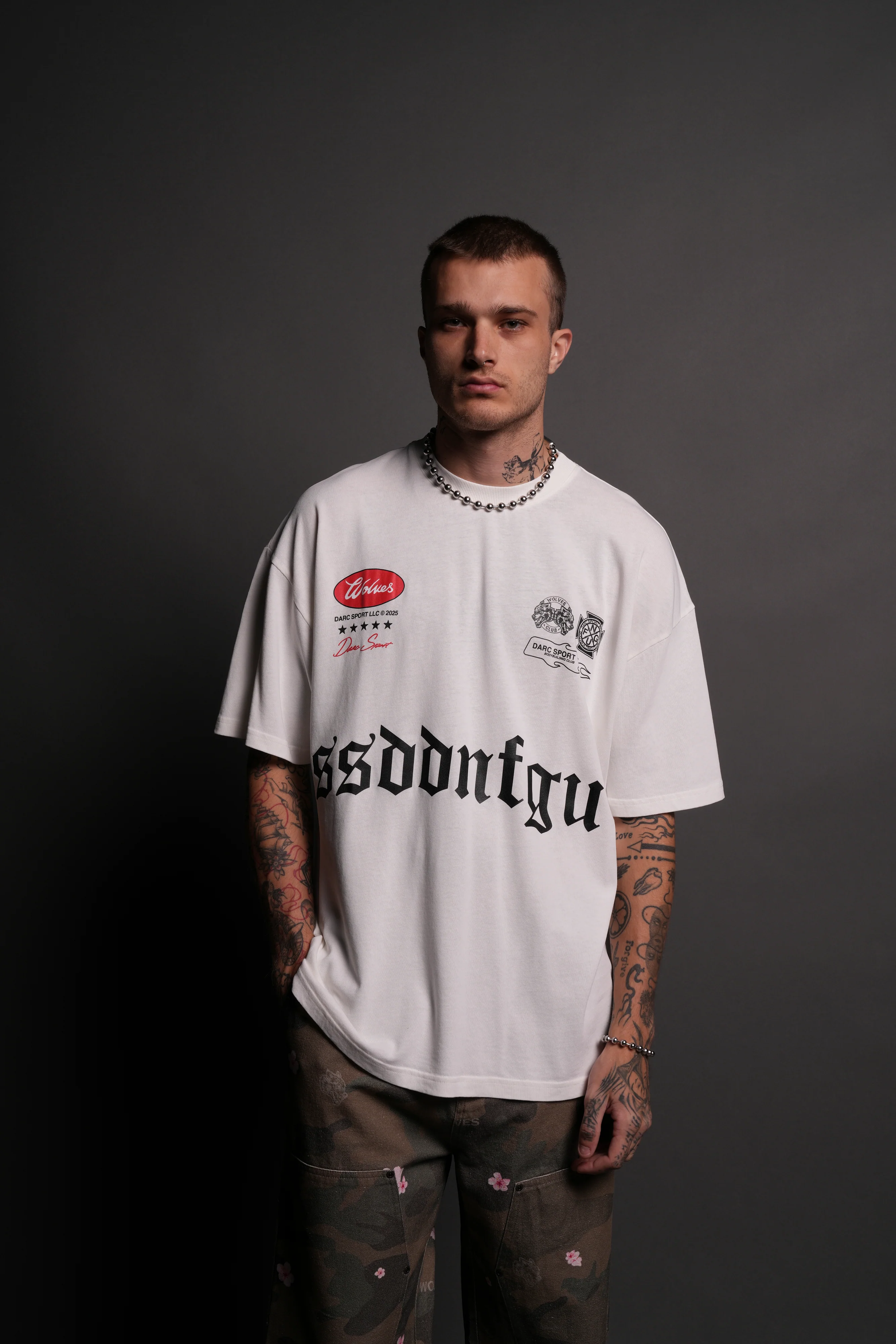 Us Forever "Premium" Oversized Tee in Cream - Image 2