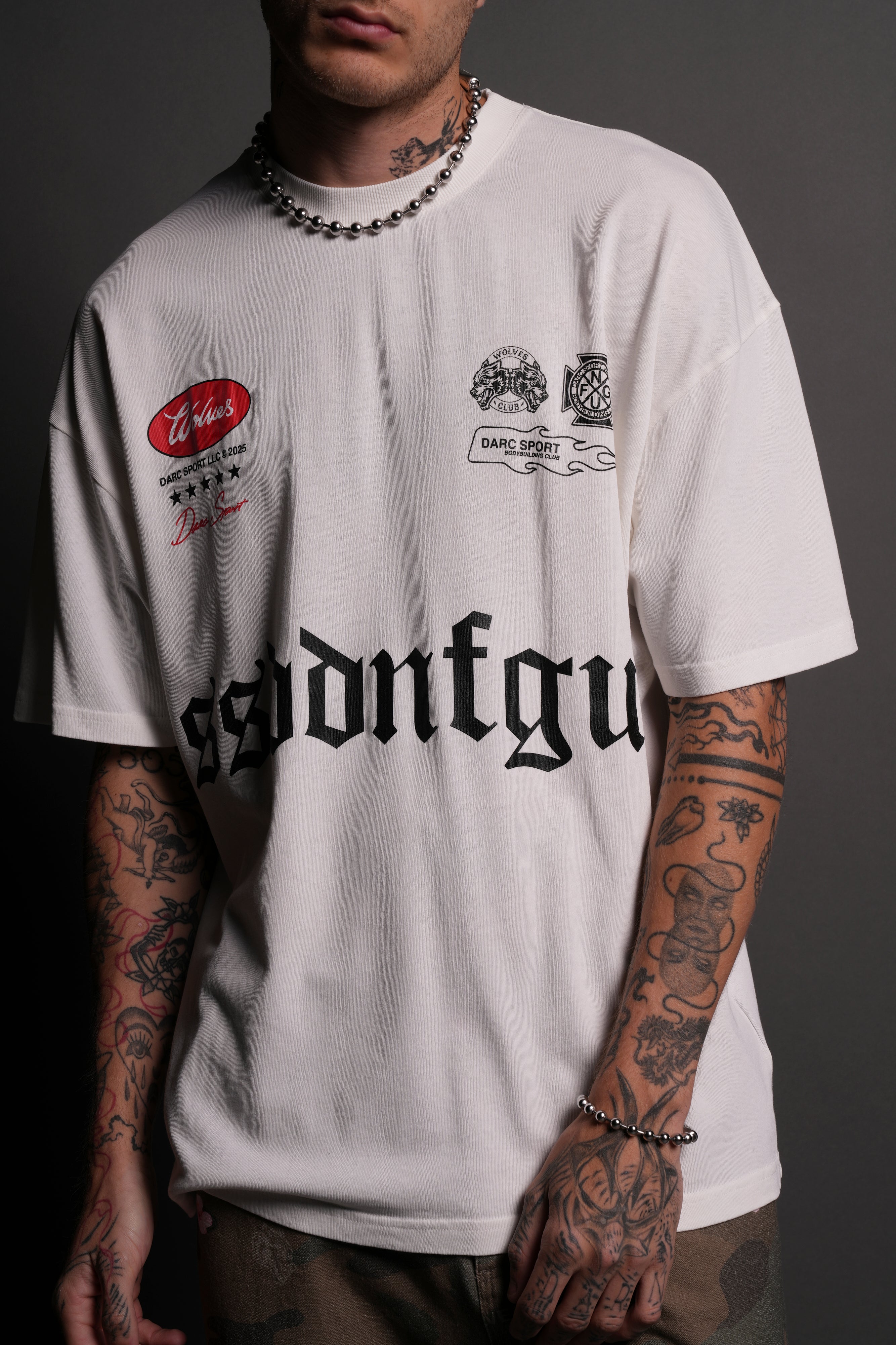 Us Forever "Premium" Oversized Tee in Cream - Image 4
