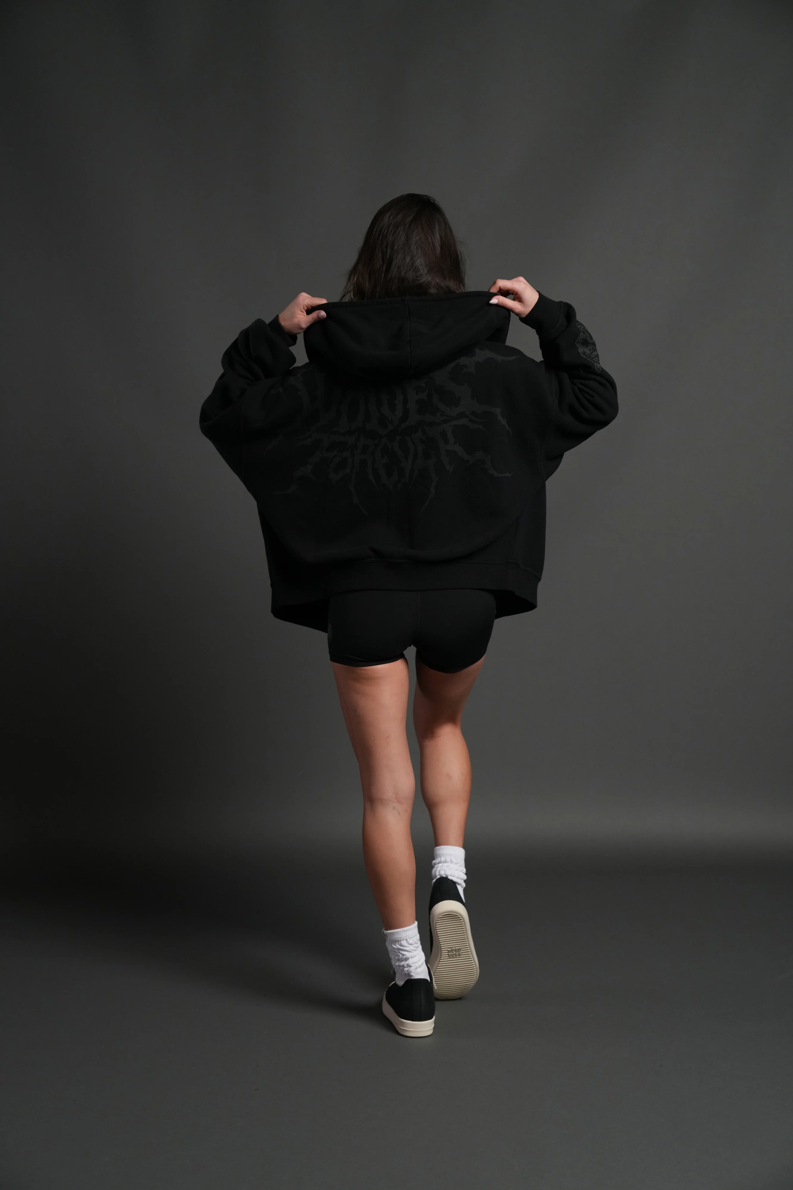 Vader Vex Double Zip Hoodie in Black - Image 10