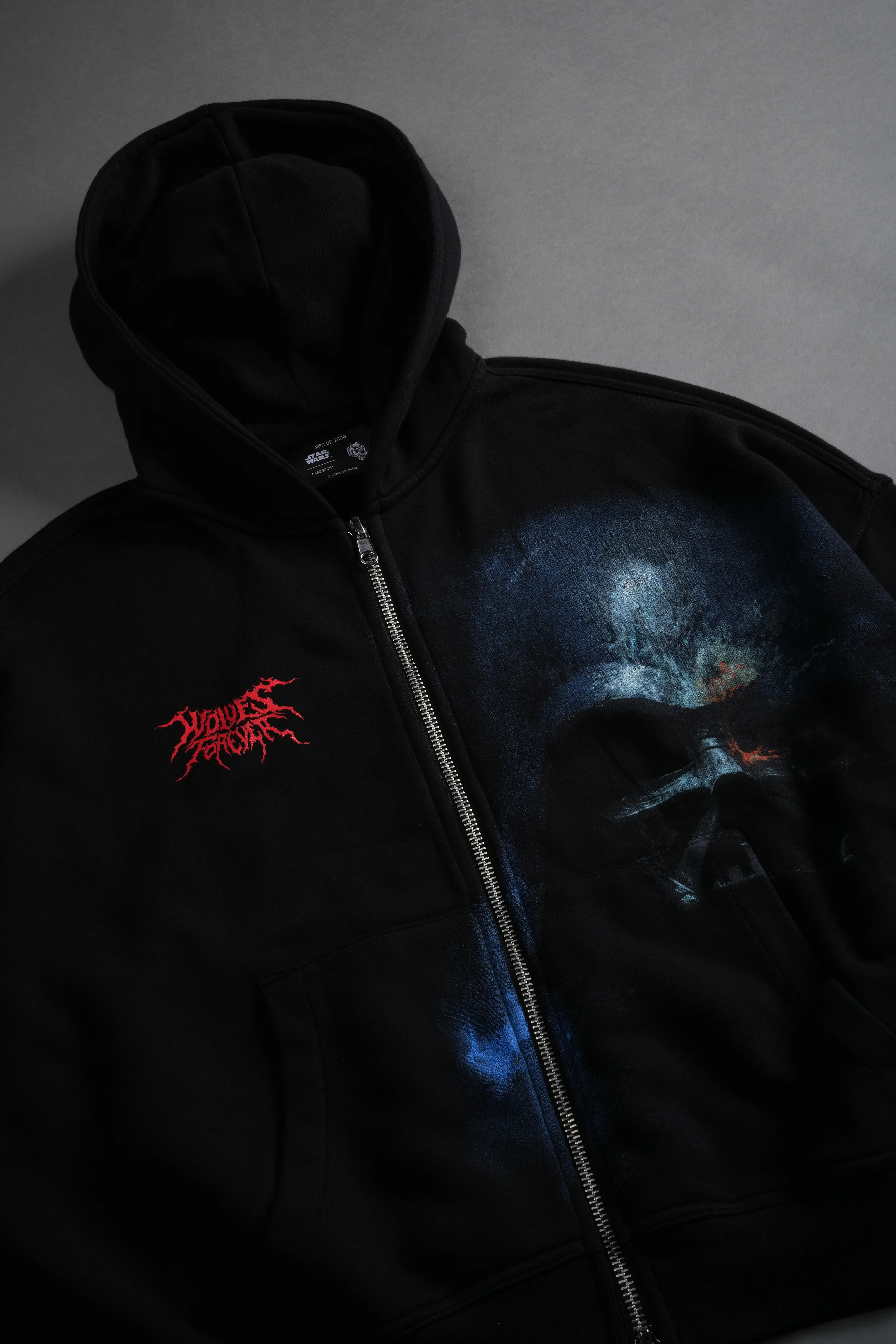 Vader Vex Double Zip Hoodie in Black - Image 11