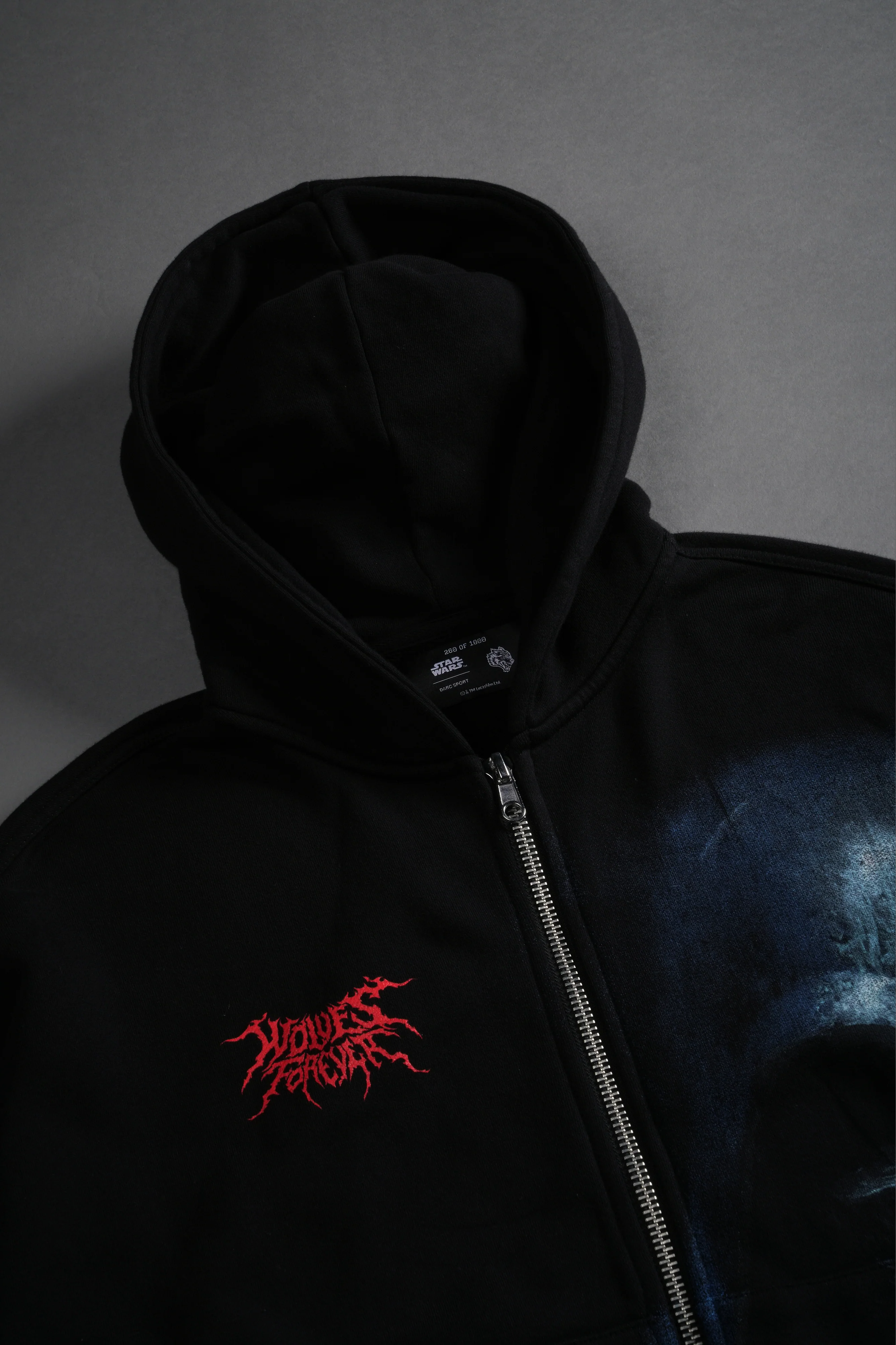 Vader Vex Double Zip Hoodie in Black - Image 13
