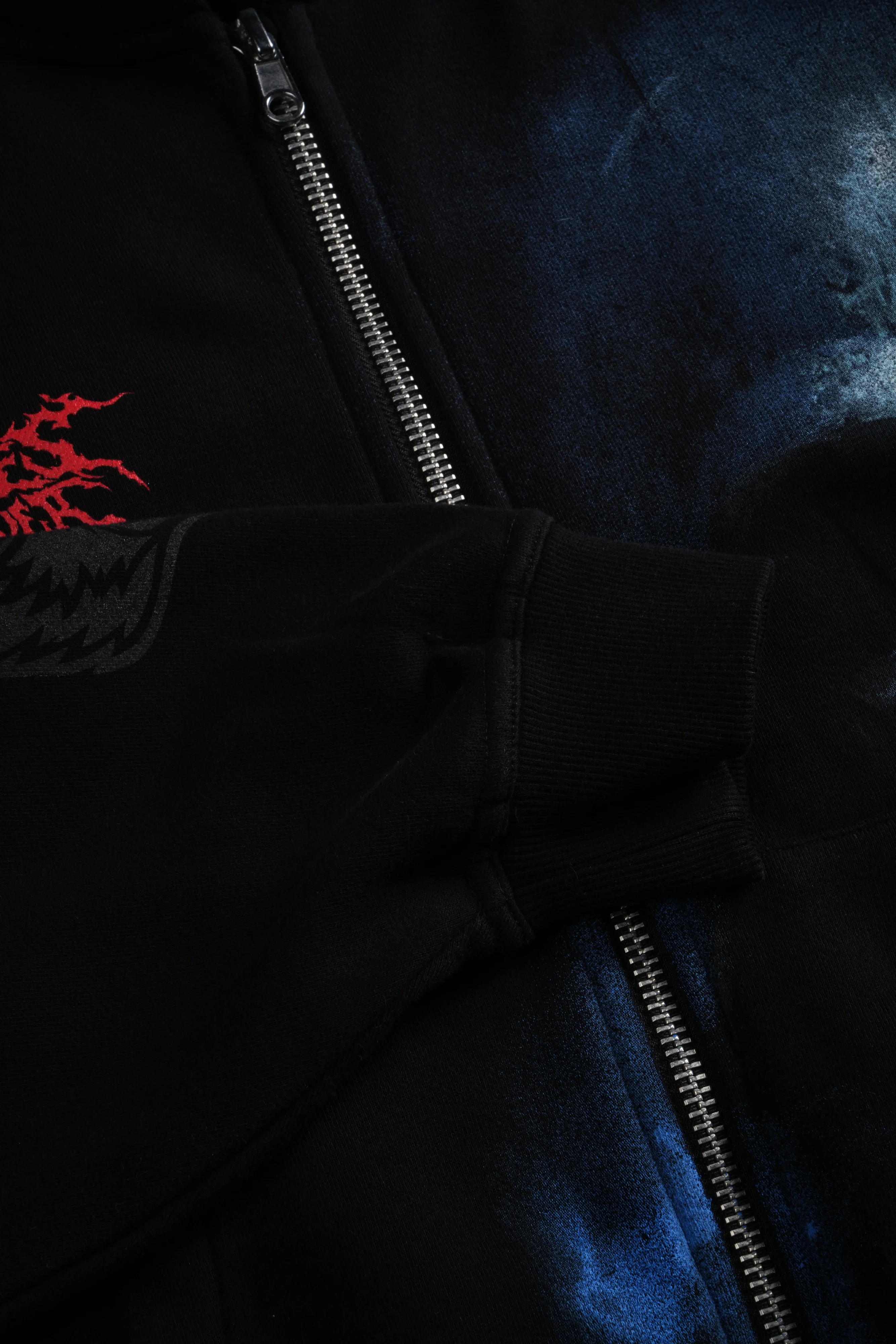 Vader Vex Double Zip Hoodie in Black - Image 15
