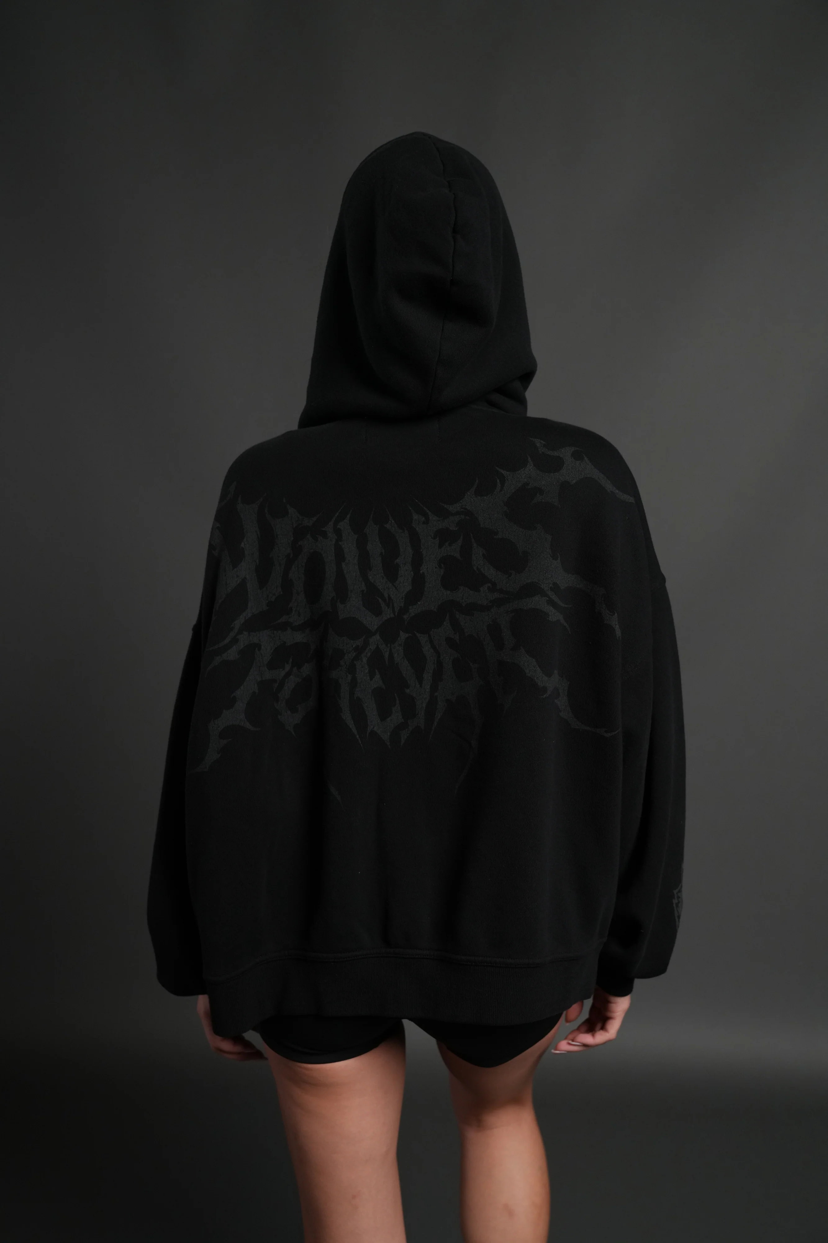 Vader Vex Double Zip Hoodie in Black - Image 6