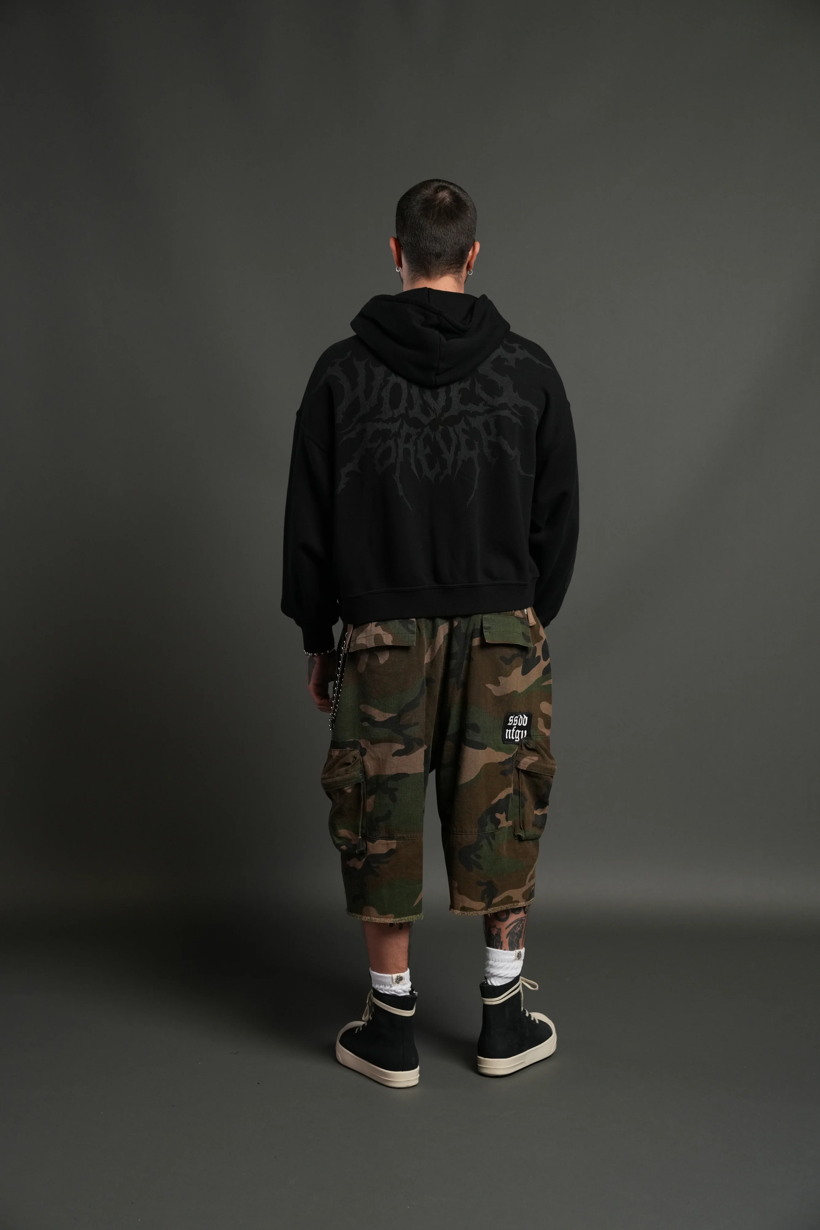 Vader Vex Double Zip Hoodie in Black - Image 8
