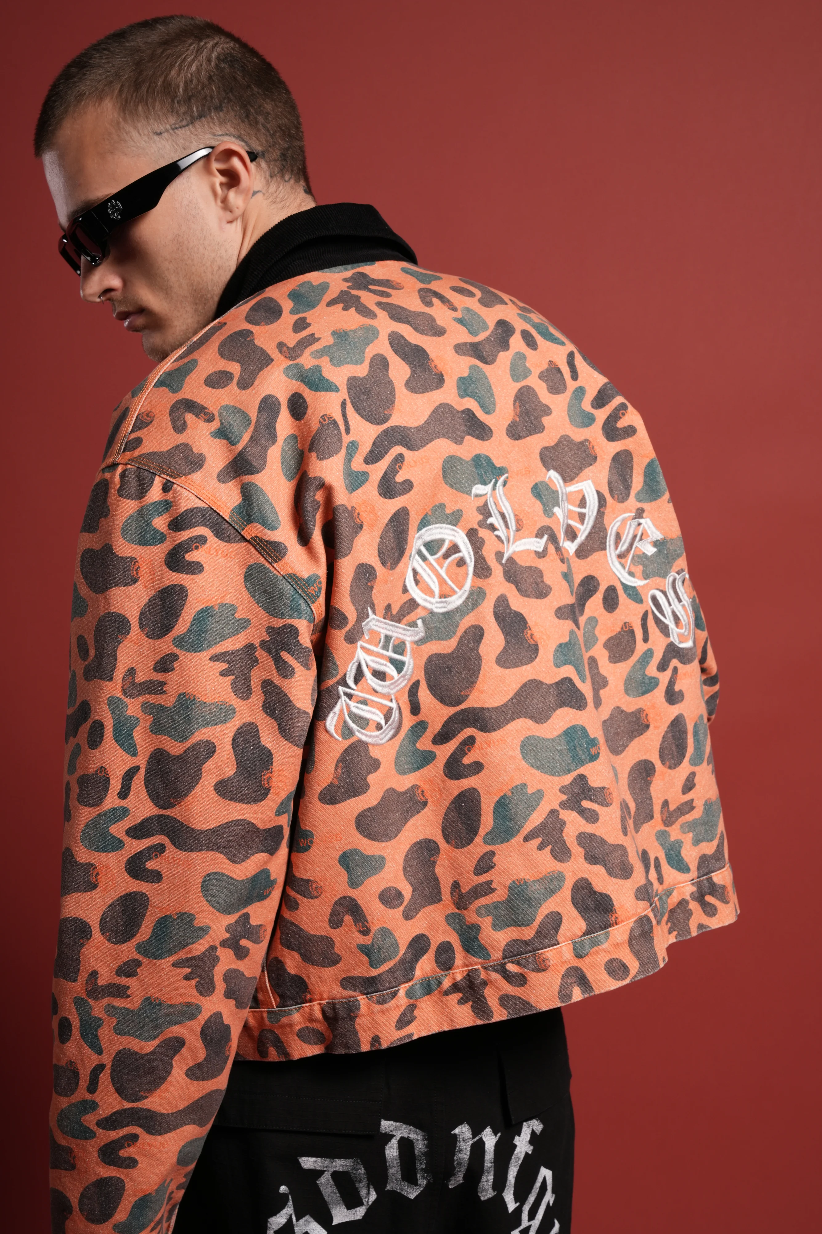 VD Chopper Earl Jacket in DSVD Orange Spot Camo - Image 9