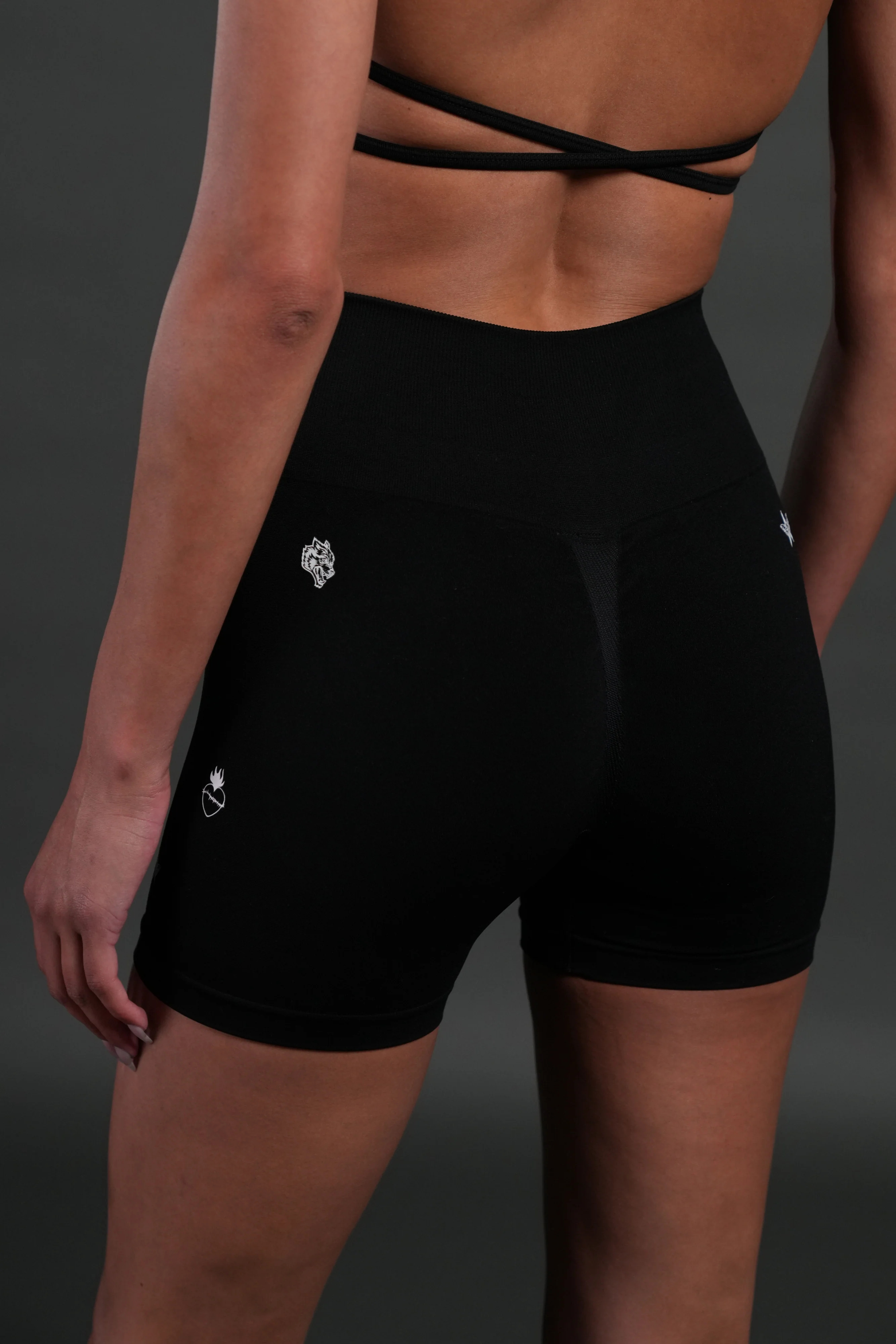 Verona Noir "Stella" Soft Seamless Shorts in Black - Image 6