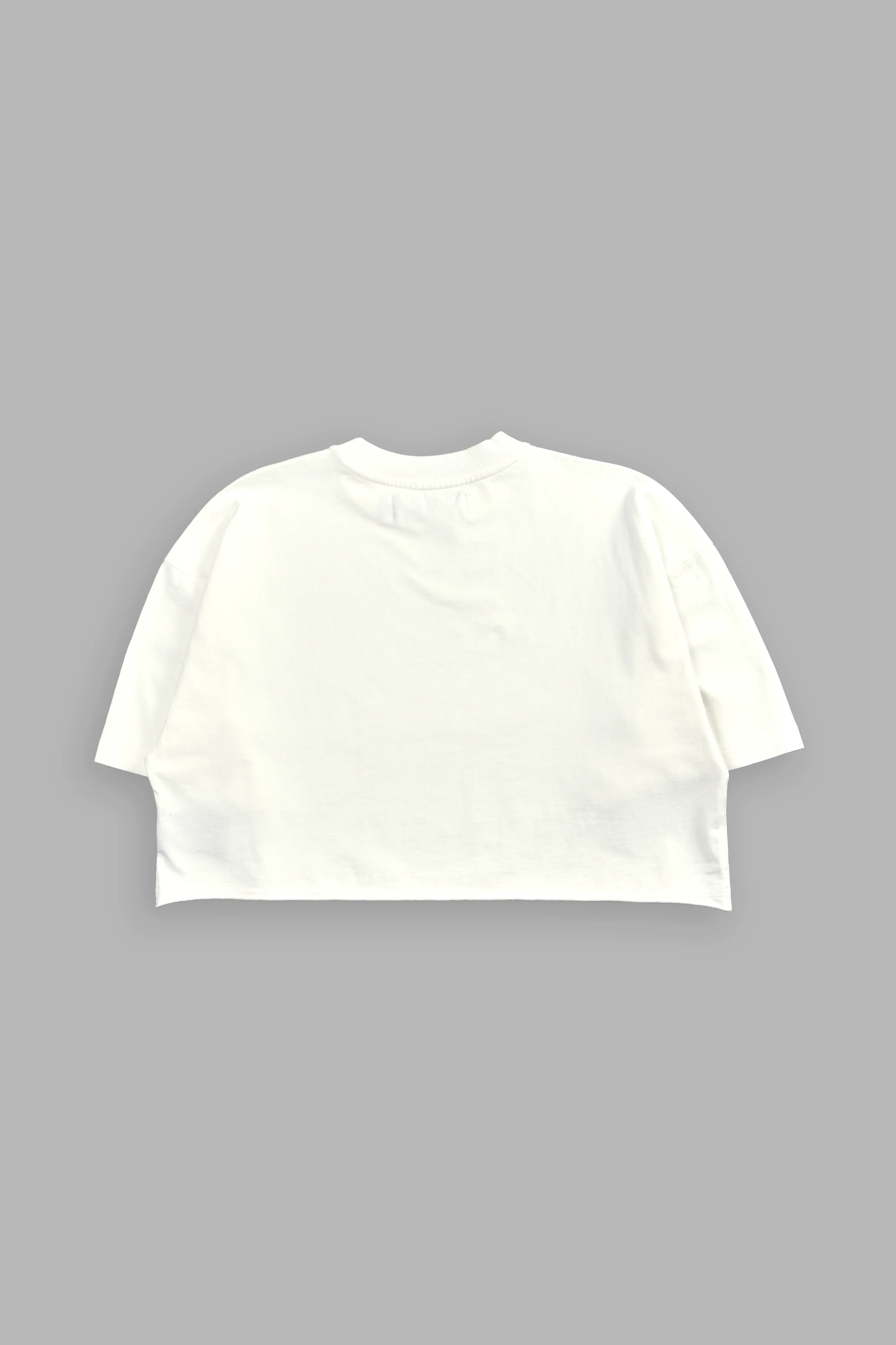 Viking Cherub "Grunge" Oversized (Cropped) Tee in Cream - Image 4