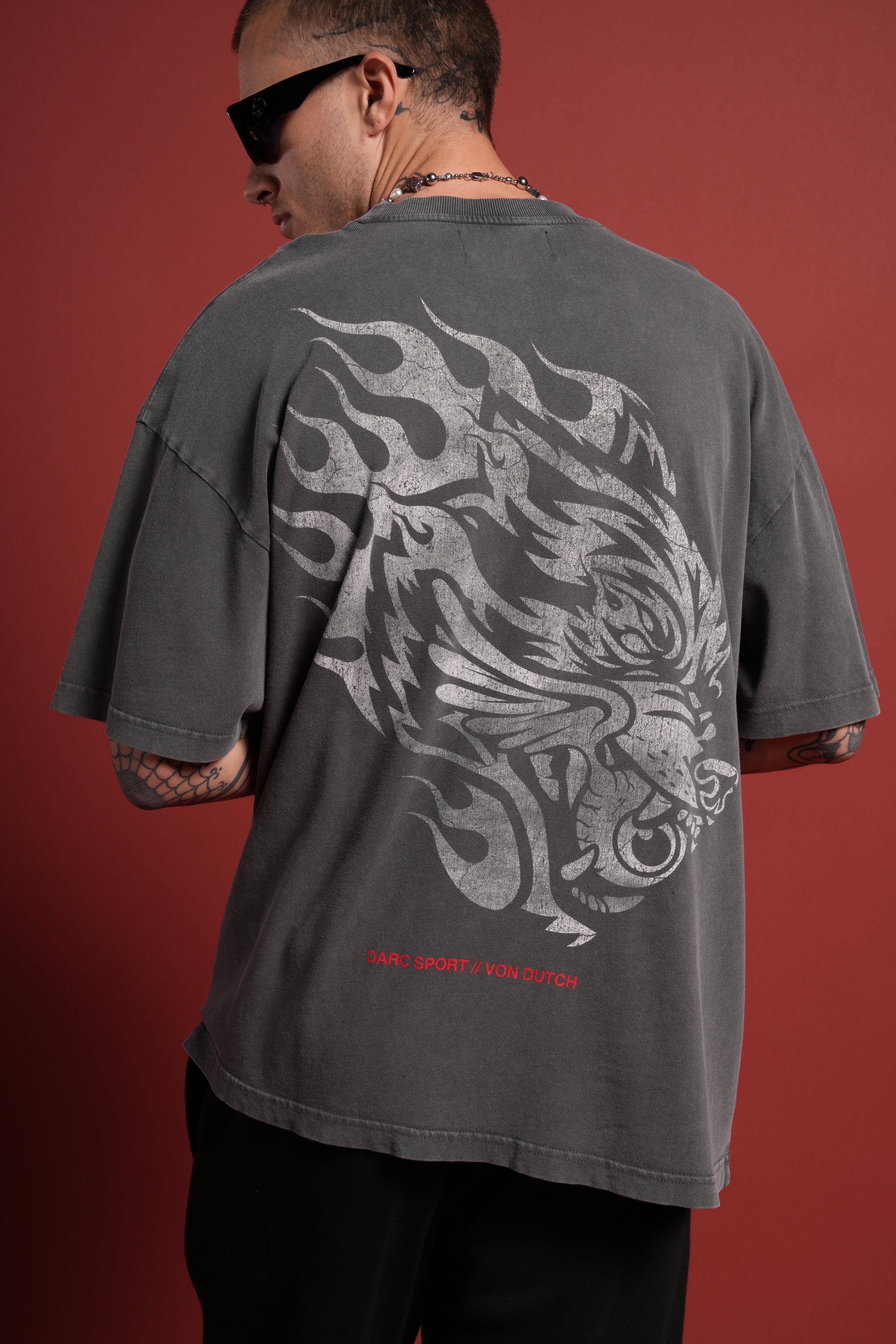 Von Darc Premium Oversized Tee in Wolf Gray - Image 6