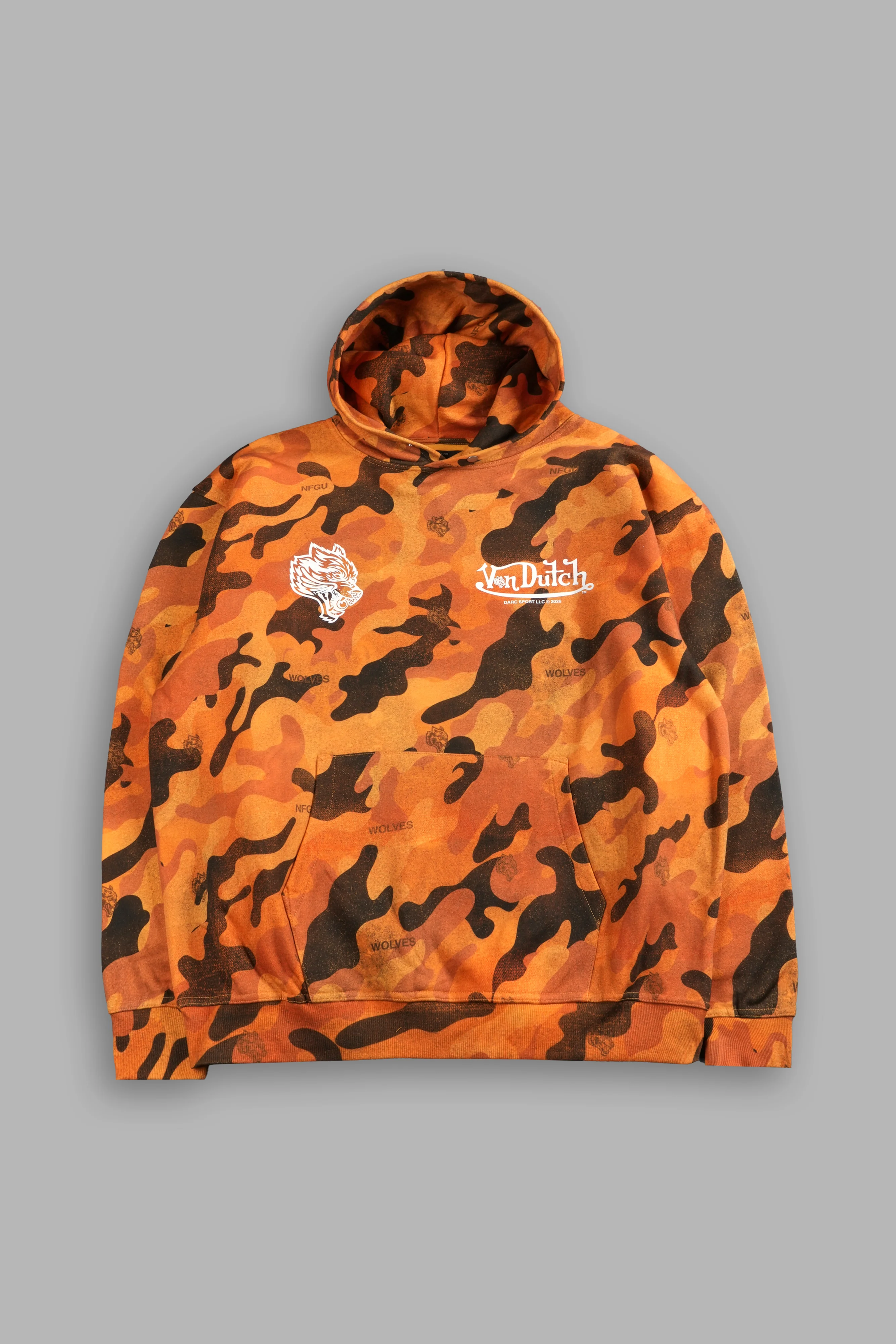Von Wild Unisex "Pierce" Hoodie in DSVD Orange Camo - Image 3