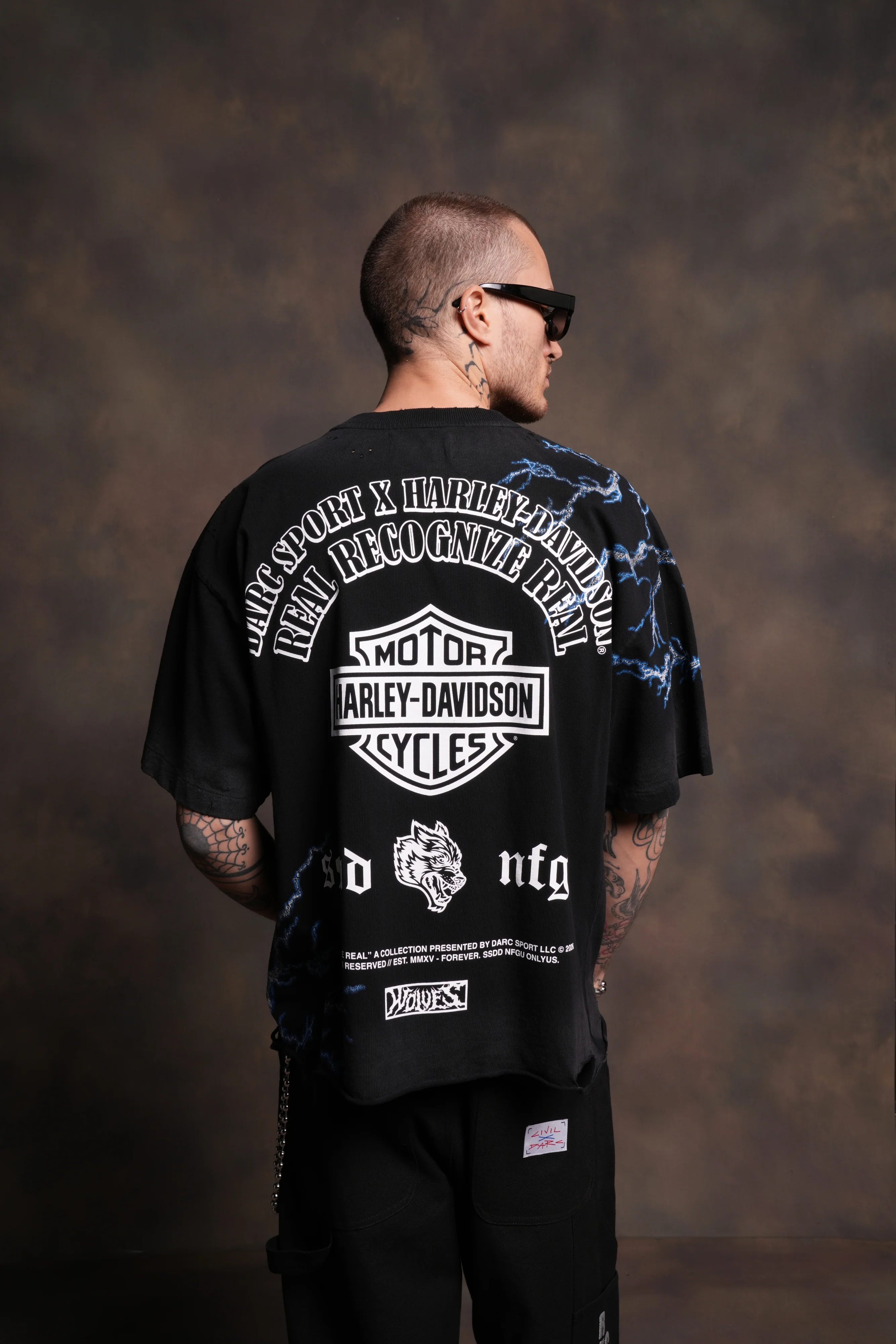 We Were Never the Same Distressed Grunge Tee in Black Drift Wash - Image 2