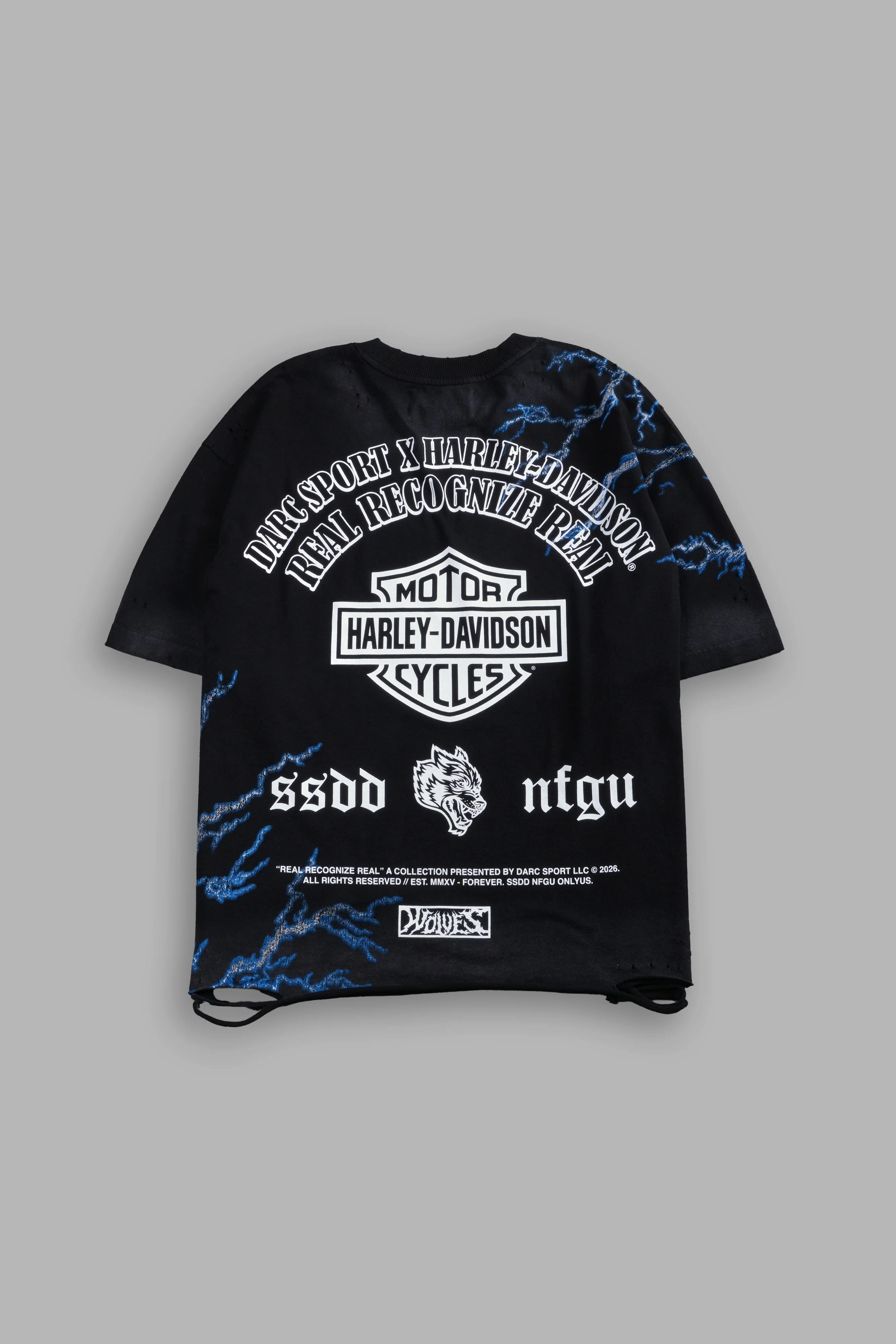 We Were Never the Same Distressed Grunge Tee in Black Drift Wash - Image 3