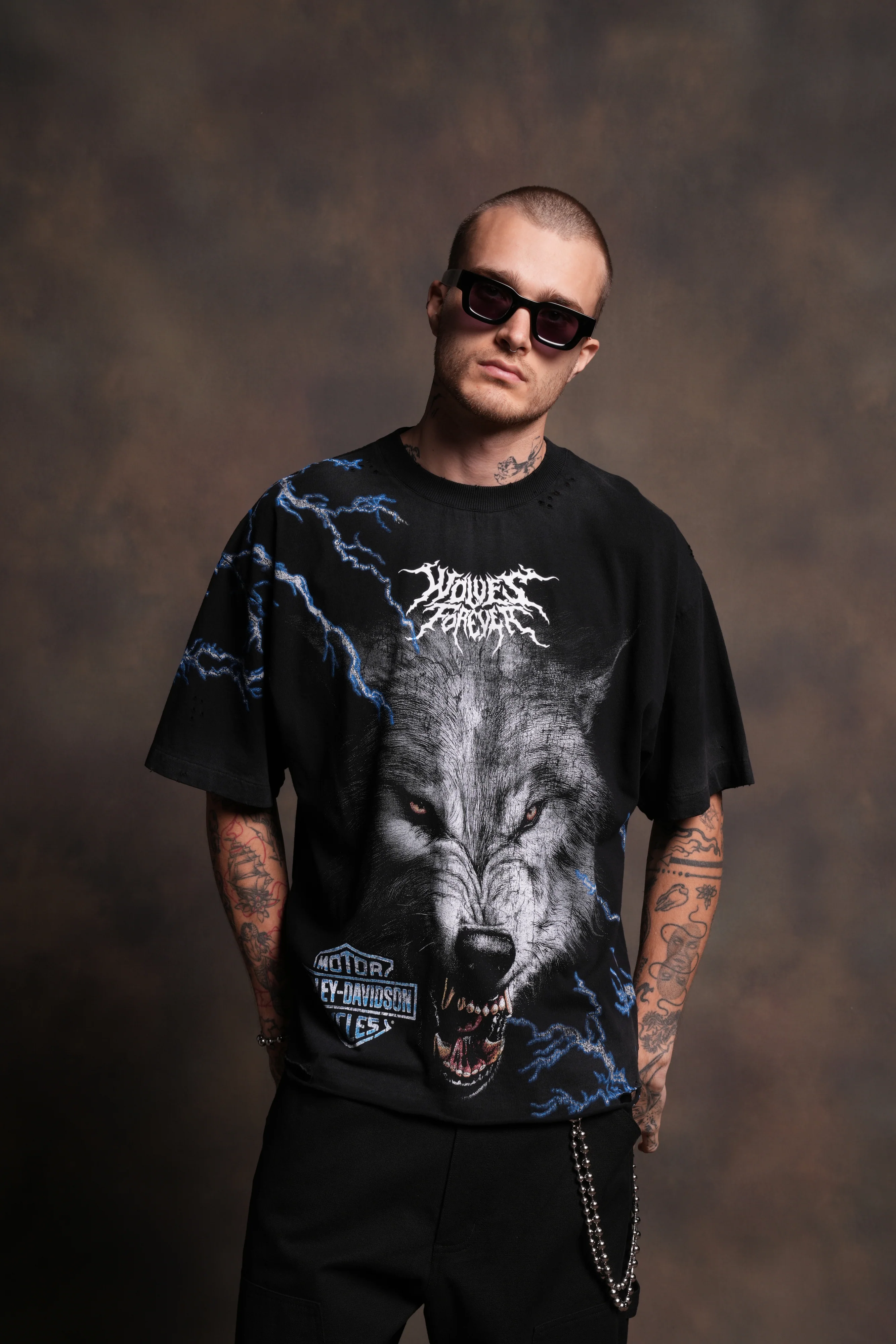 We Were Never the Same Distressed Grunge Tee in Black Drift Wash - Image 4