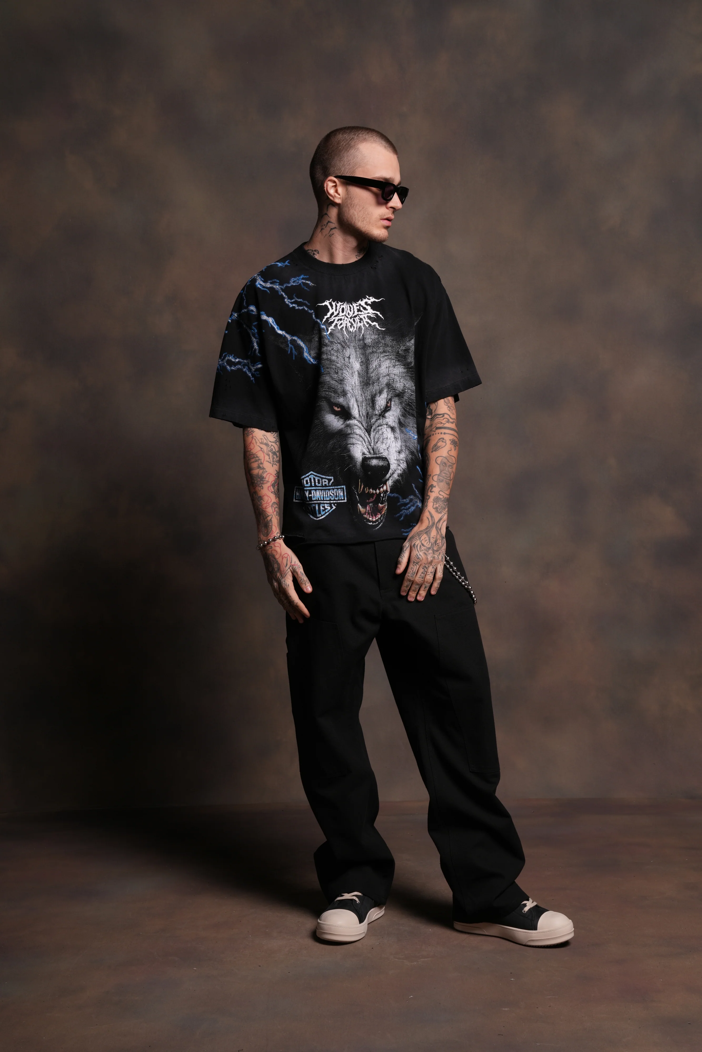 We Were Never the Same Distressed Grunge Tee in Black Drift Wash - Image 5
