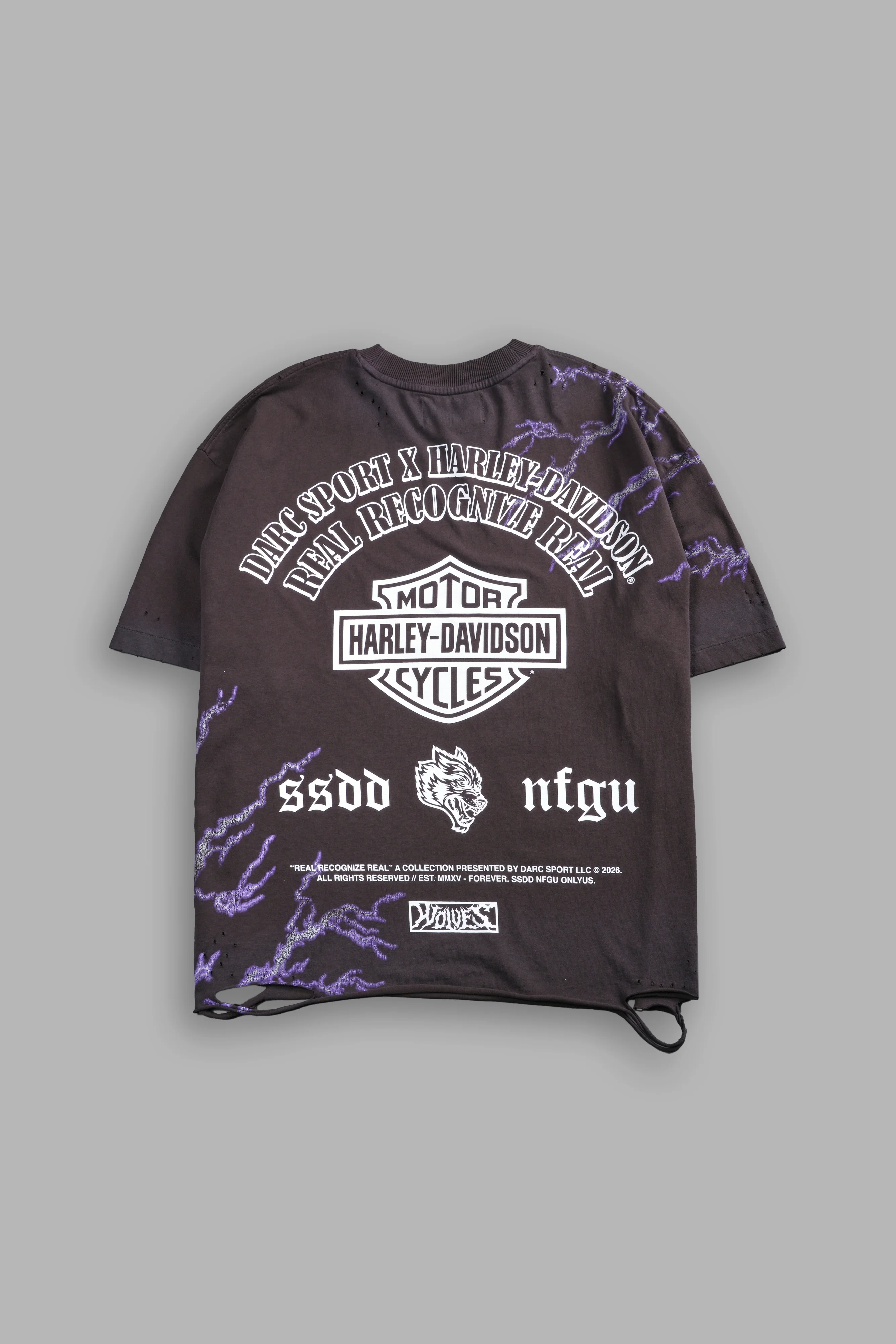 We Were Never the Same Distressed Grunge Tee in Darc Brown Drift Wash - Image 3