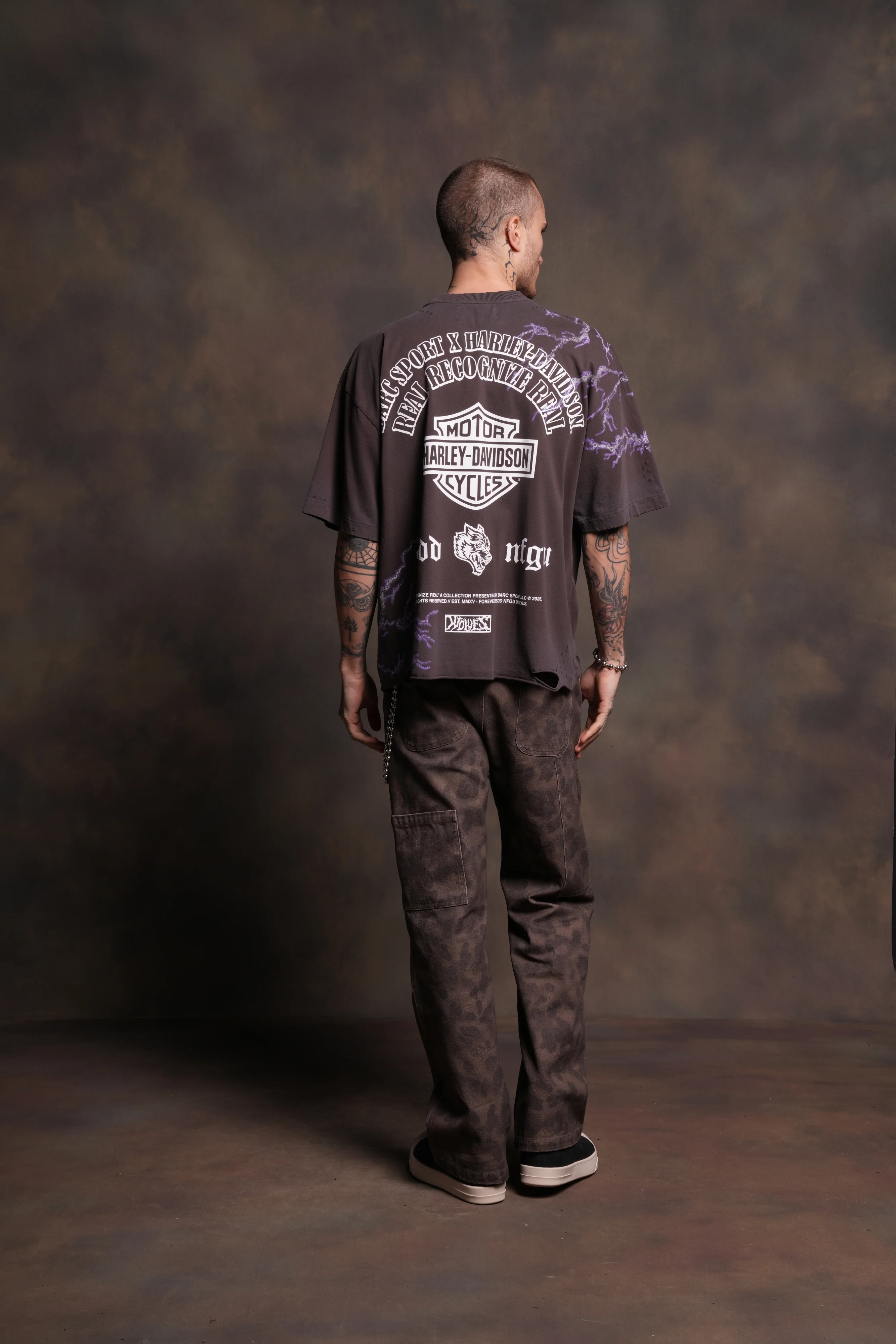 We Were Never the Same Distressed Grunge Tee in Darc Brown Drift Wash - Image 6