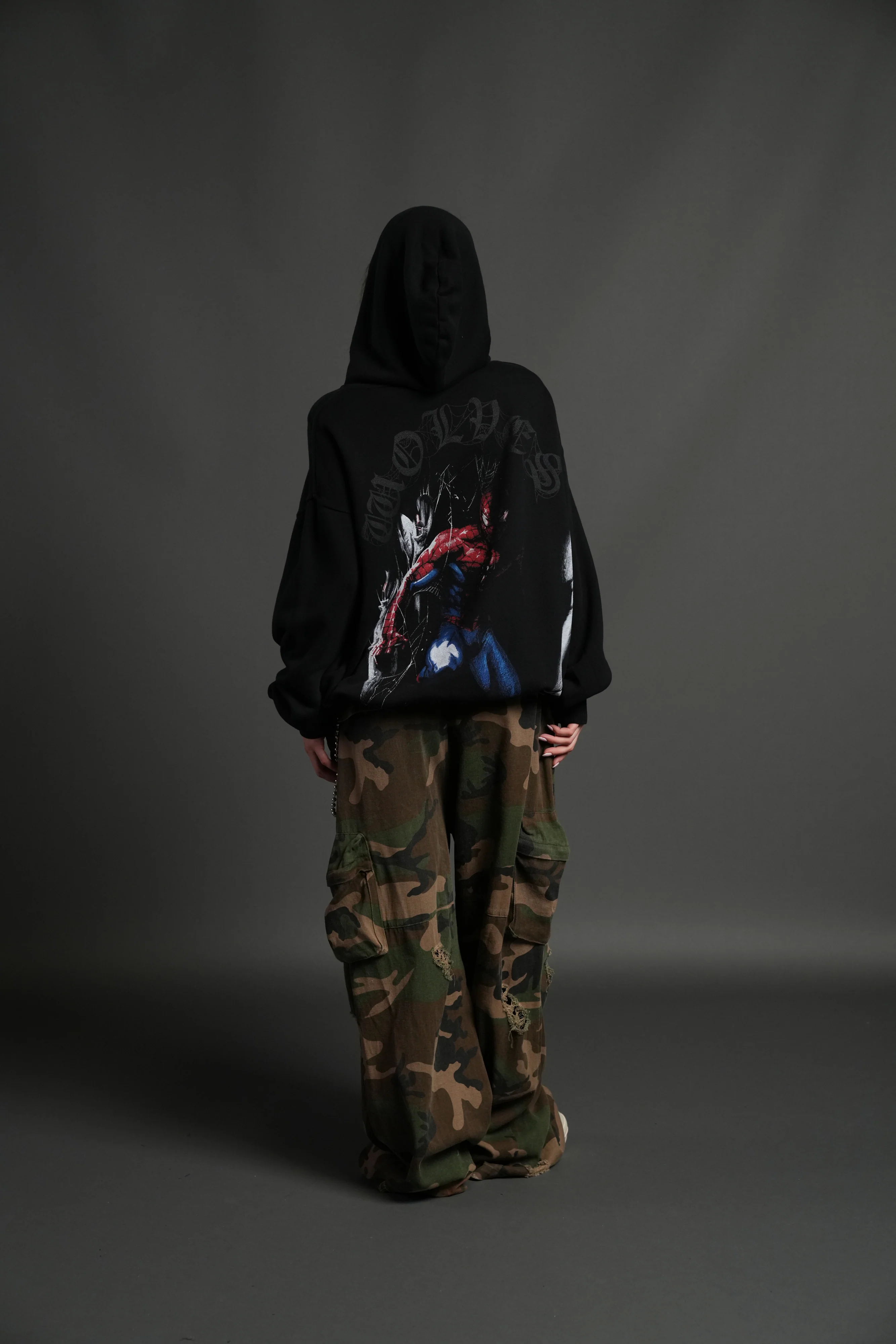 Webs and Shadows "Pierce" Hoodie in Black - Image 10