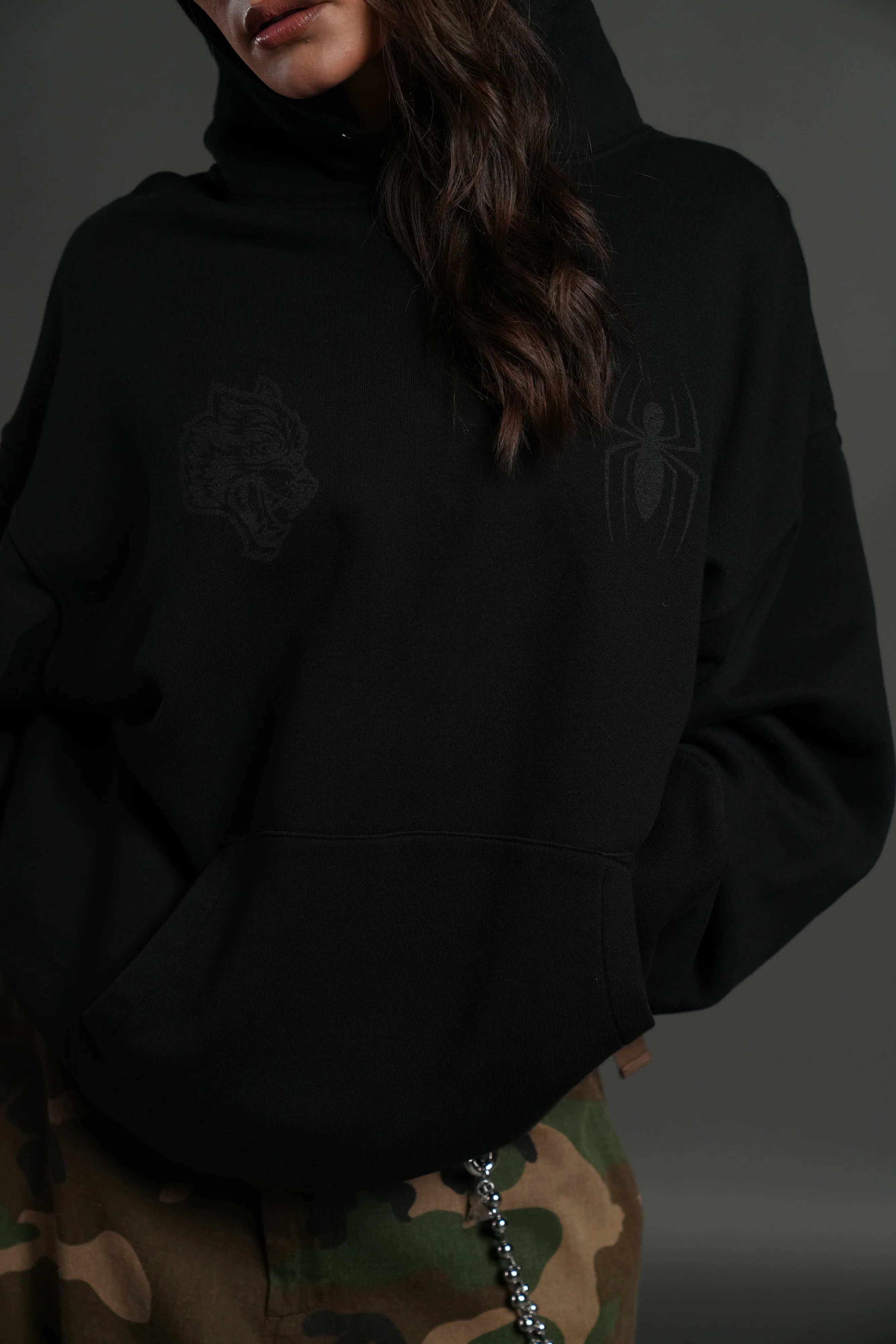 Webs and Shadows "Pierce" Hoodie in Black - Image 16