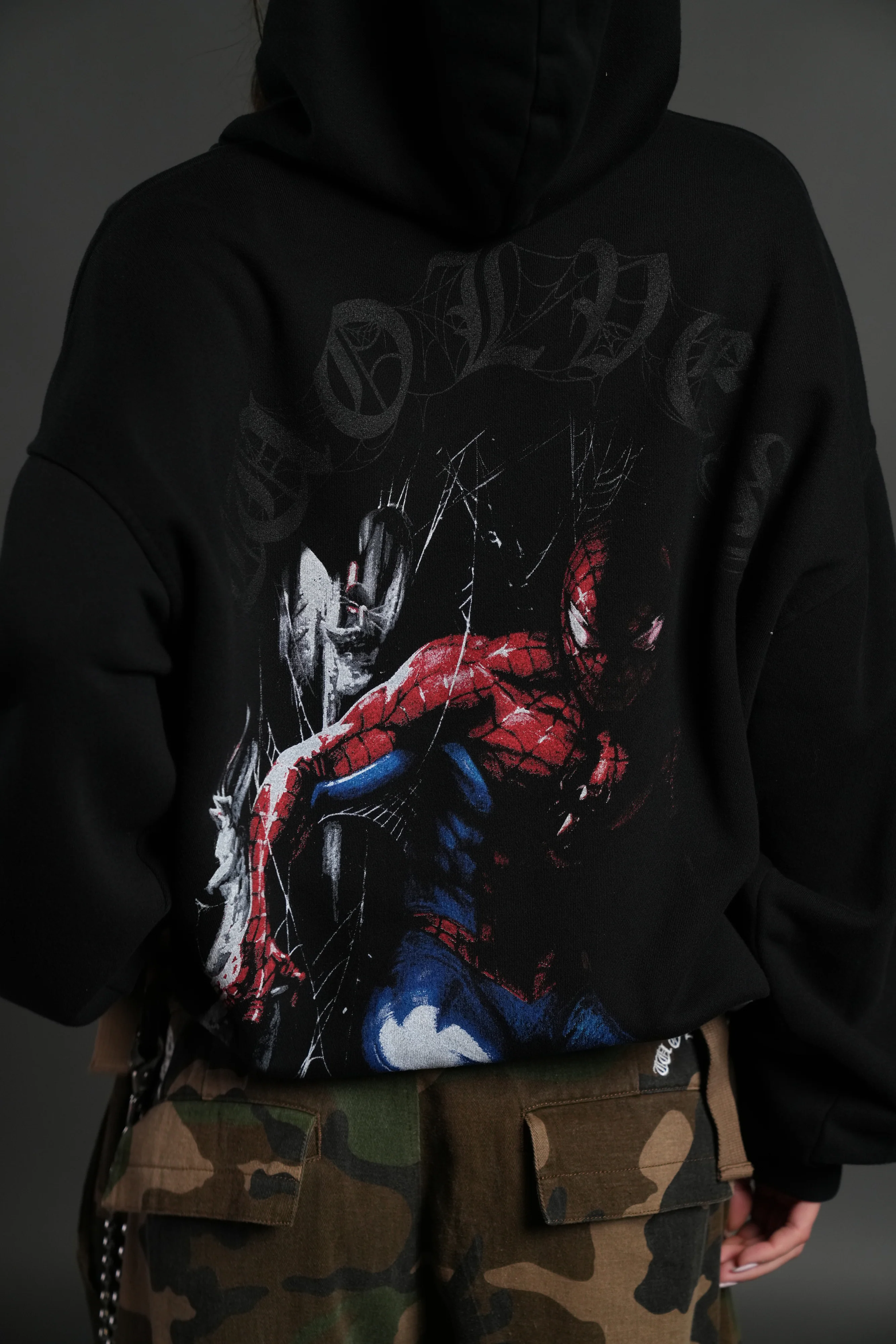 Webs and Shadows "Pierce" Hoodie in Black - Image 17