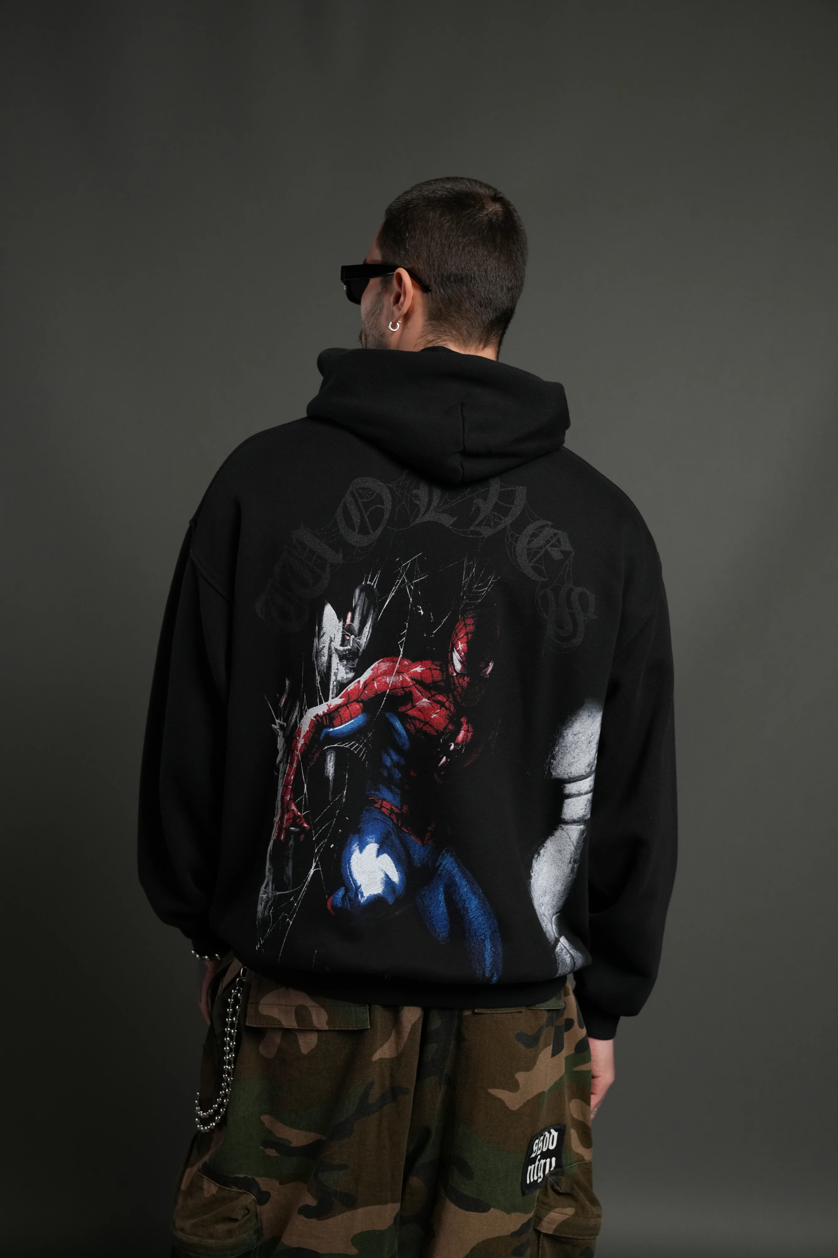 Webs and Shadows "Pierce" Hoodie in Black - Image 4