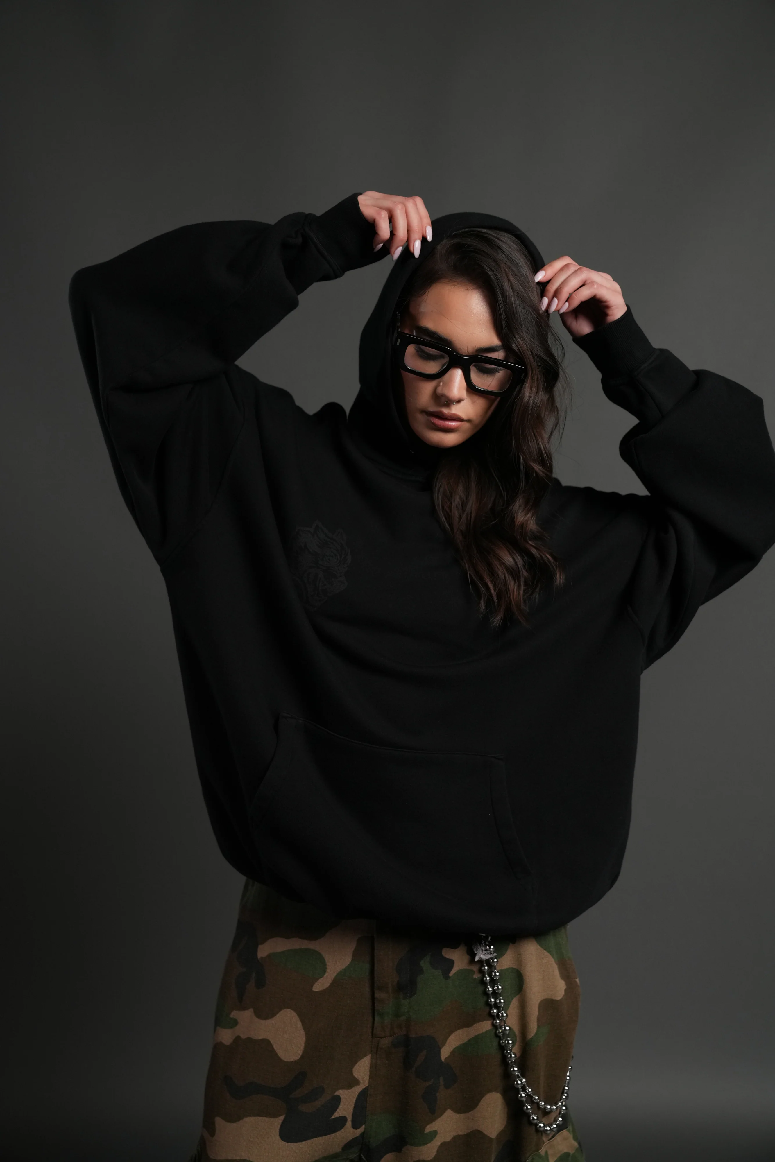 Webs and Shadows "Pierce" Hoodie in Black - Image 5