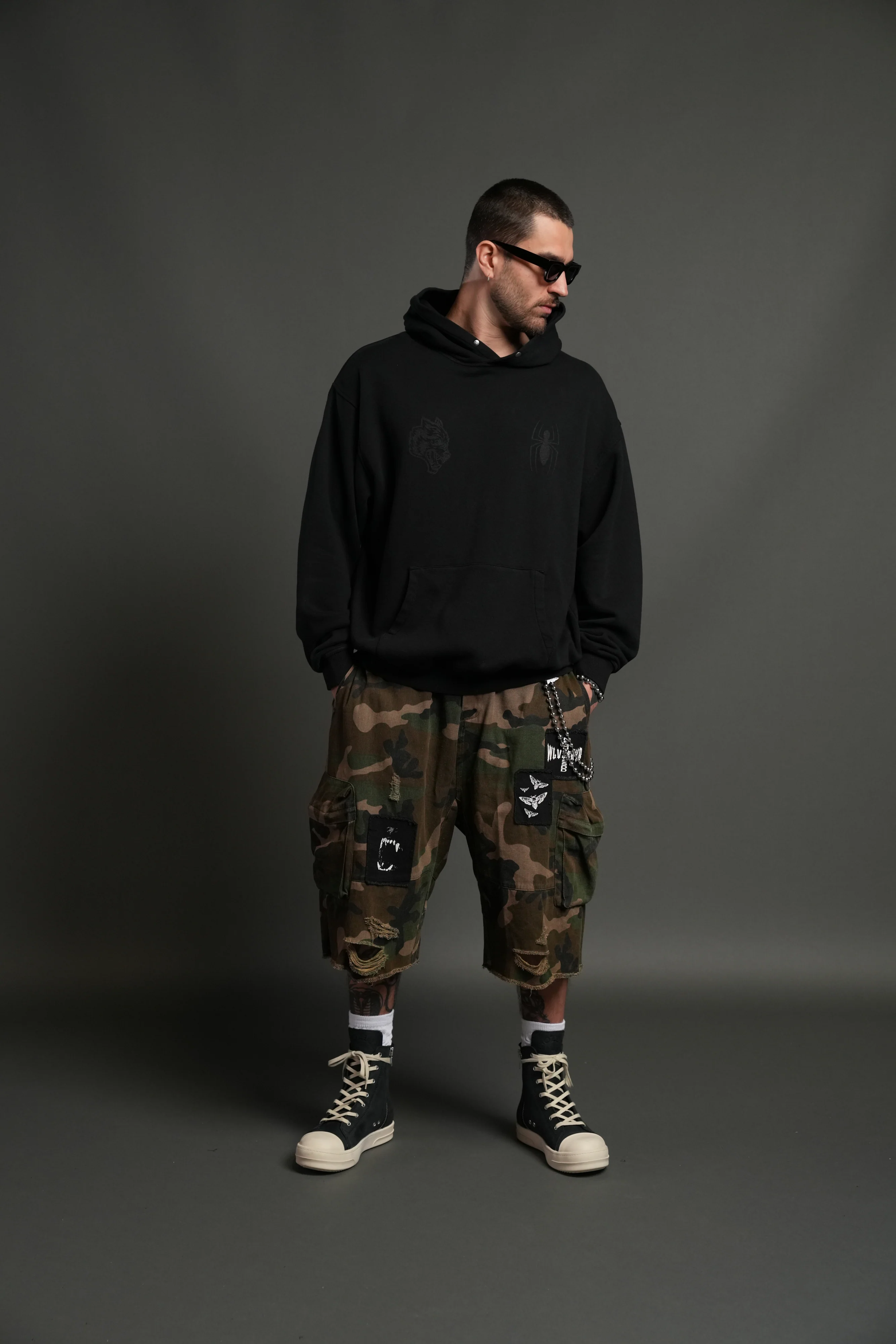 Webs and Shadows "Pierce" Hoodie in Black - Image 7