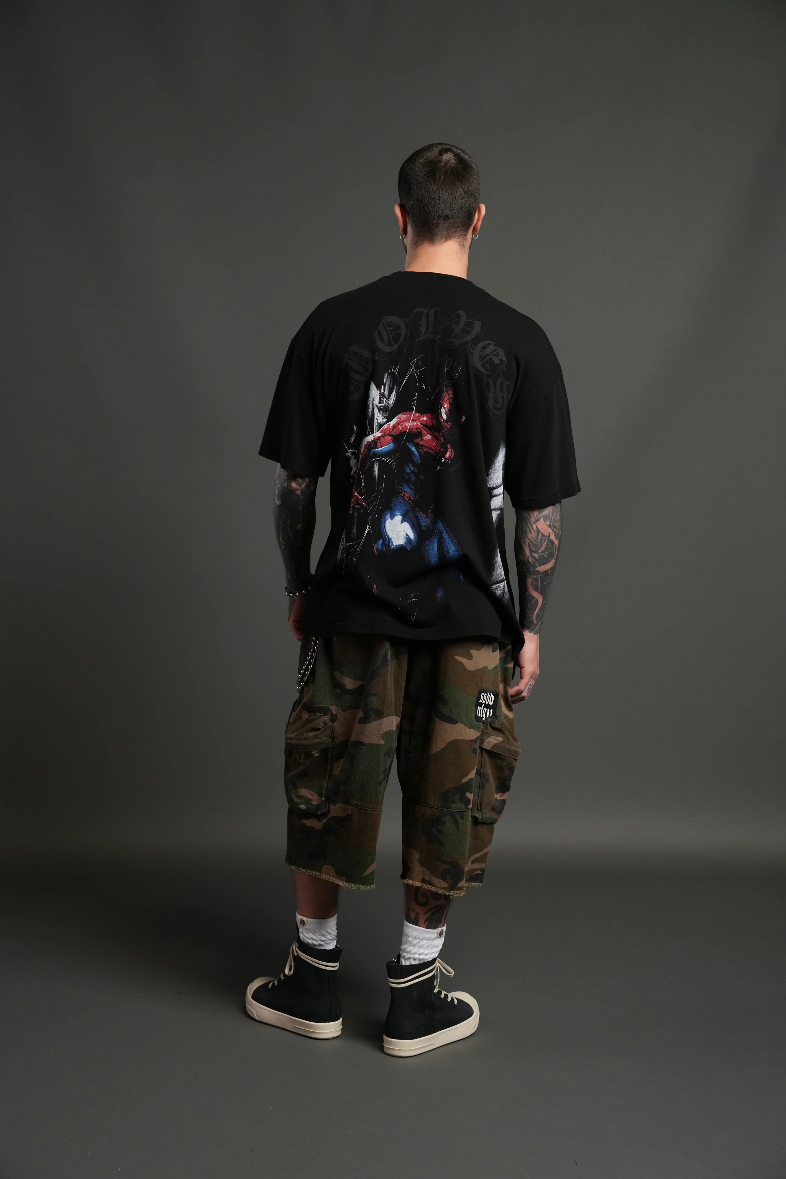 Webs and Shadows Premium Oversized Tee in Black - Image 10