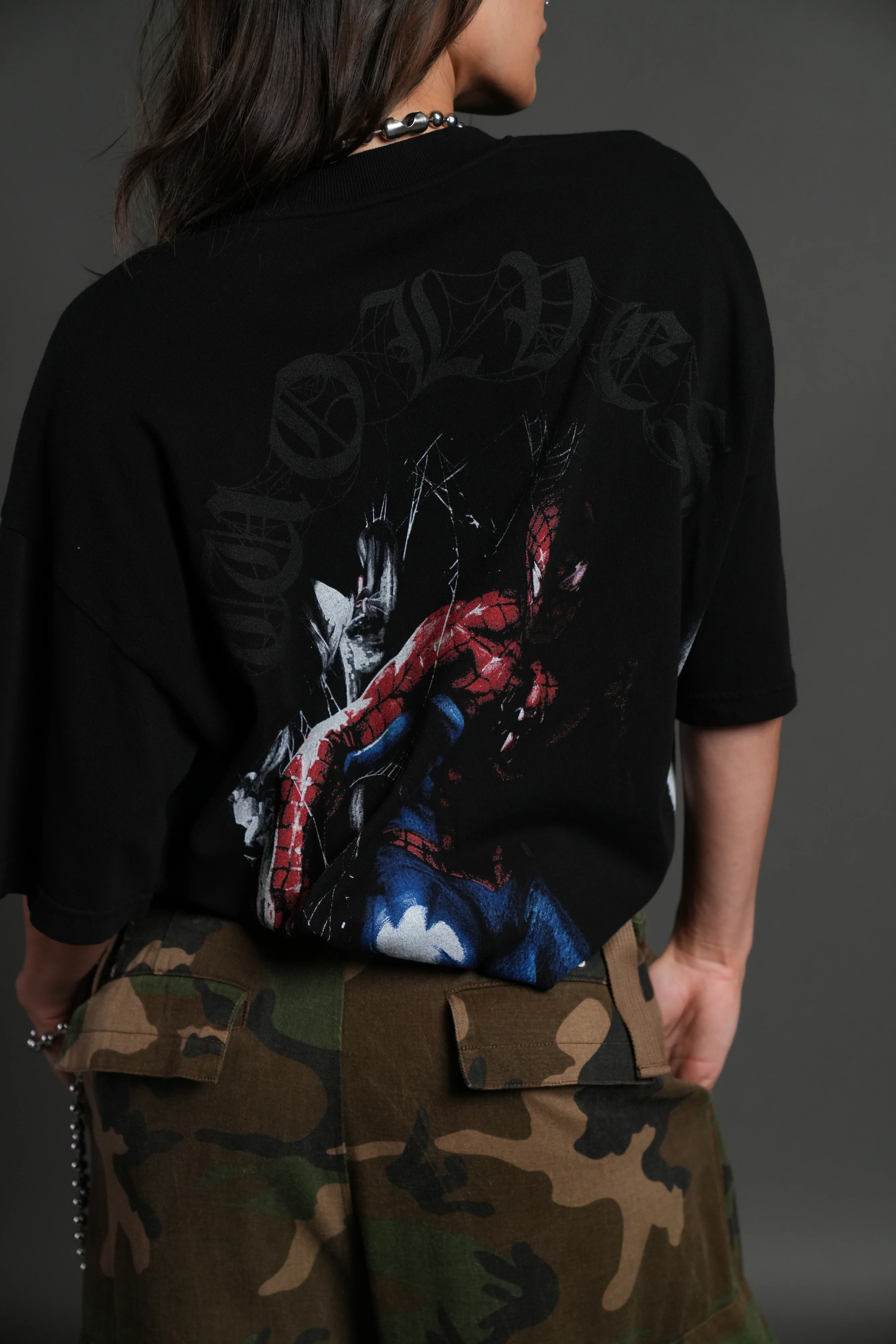 Webs and Shadows Premium Oversized Tee in Black - Image 17