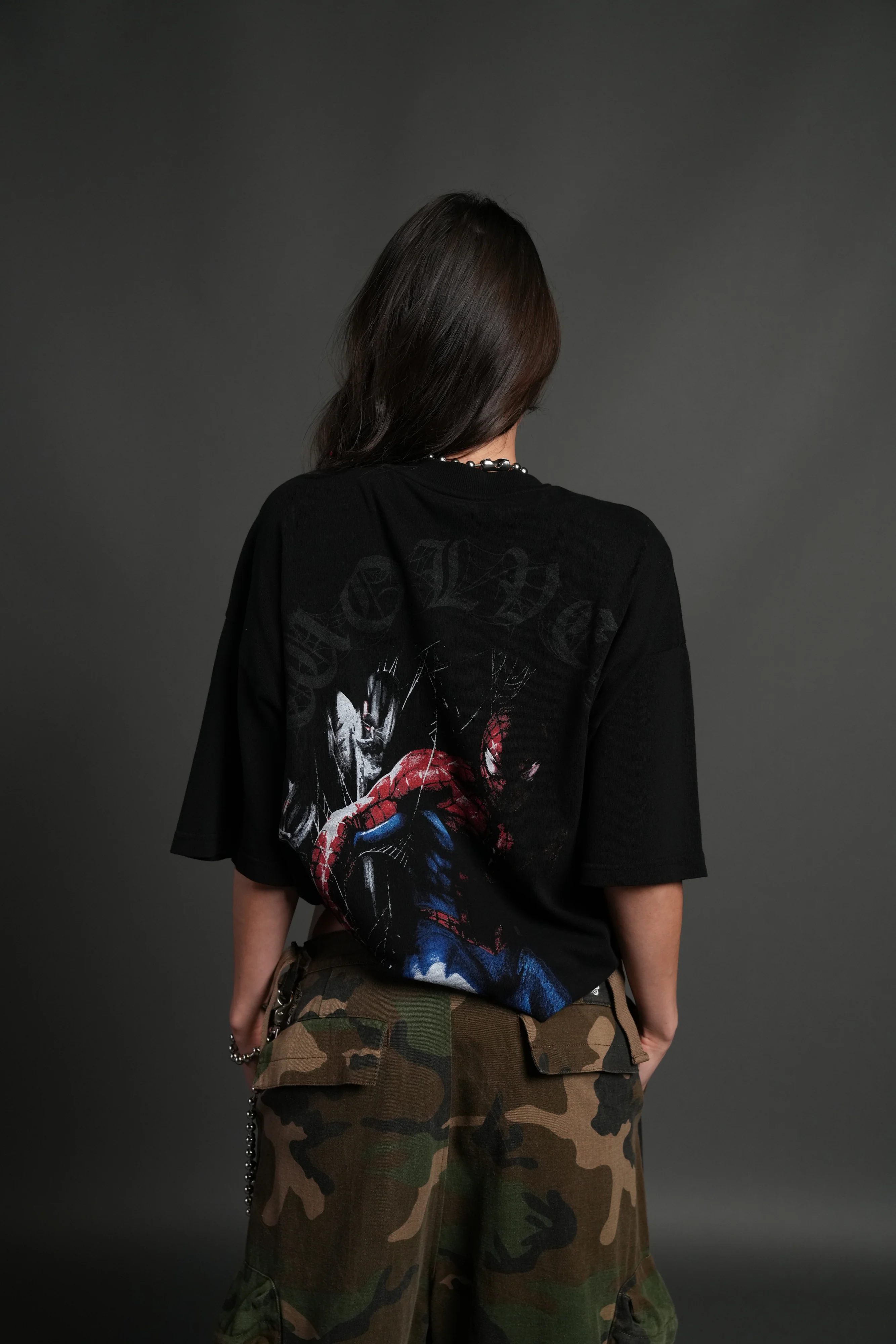 Webs and Shadows Premium Oversized Tee in Black - Image 6