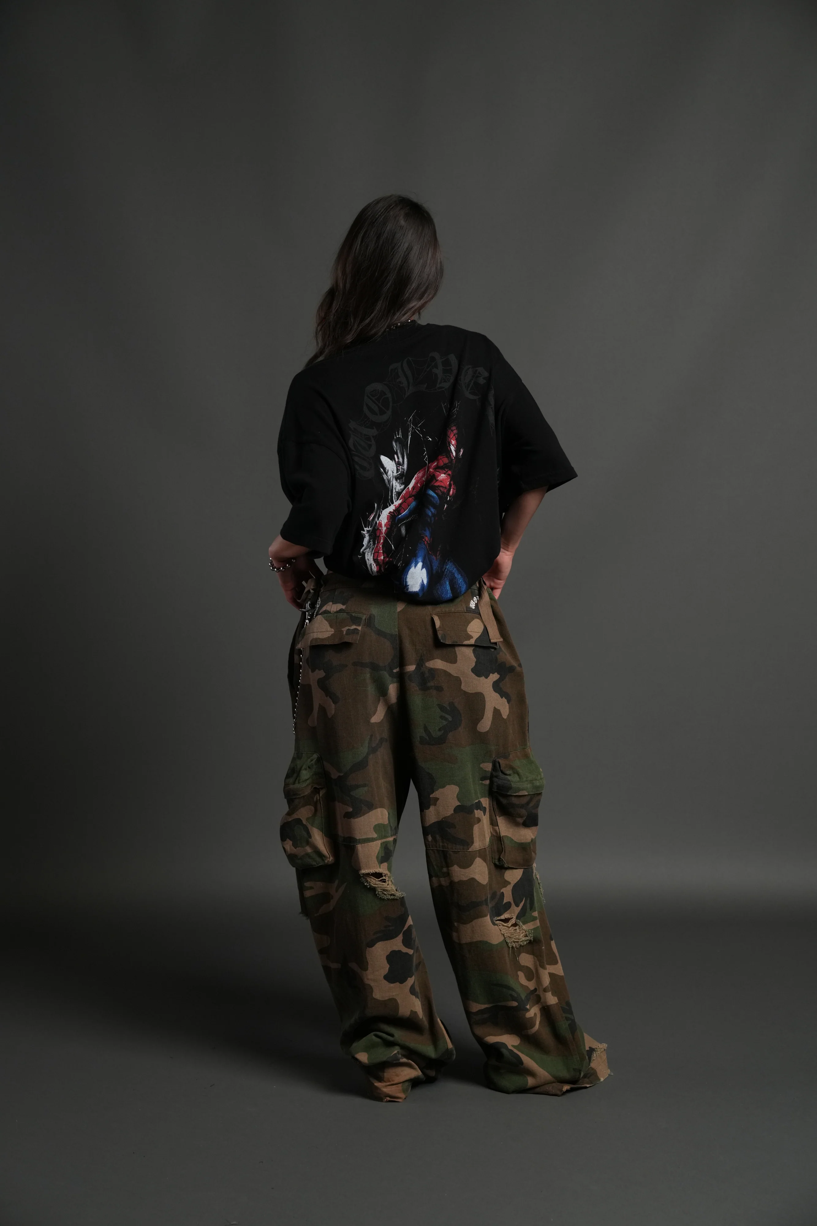 Webs and Shadows Premium Oversized Tee in Black - Image 8