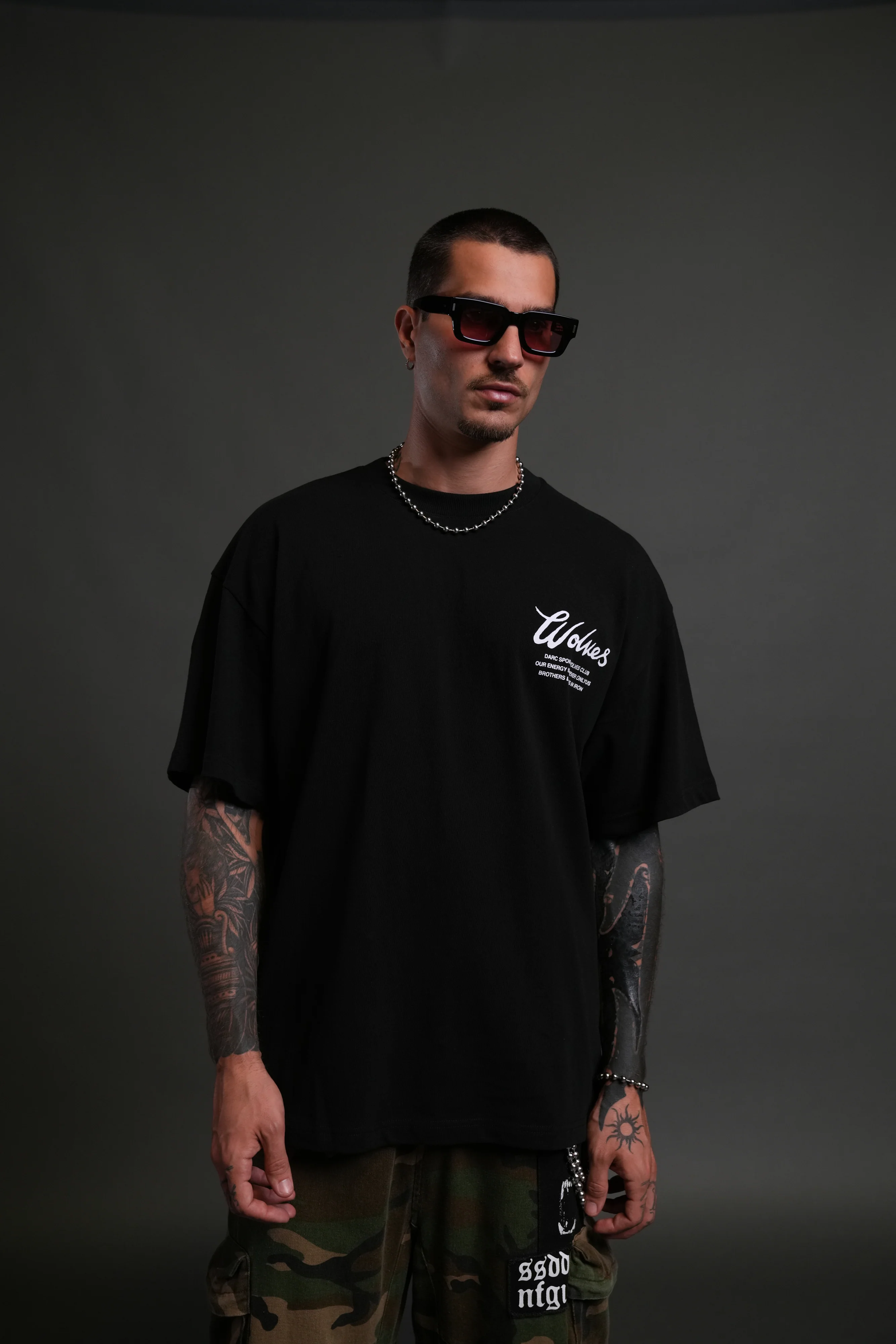 Western Wolves Forever "Premium" Oversized Tee in Black - Image 2