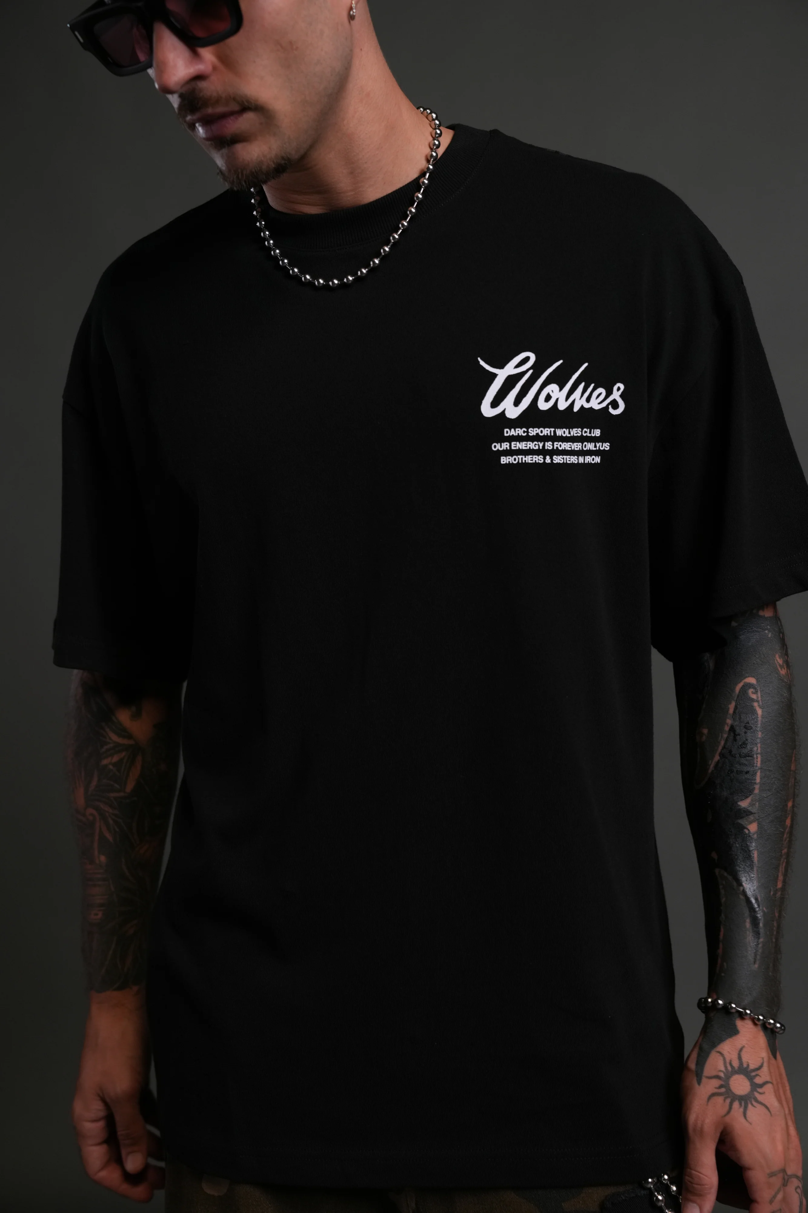 Western Wolves Forever "Premium" Oversized Tee in Black - Image 7