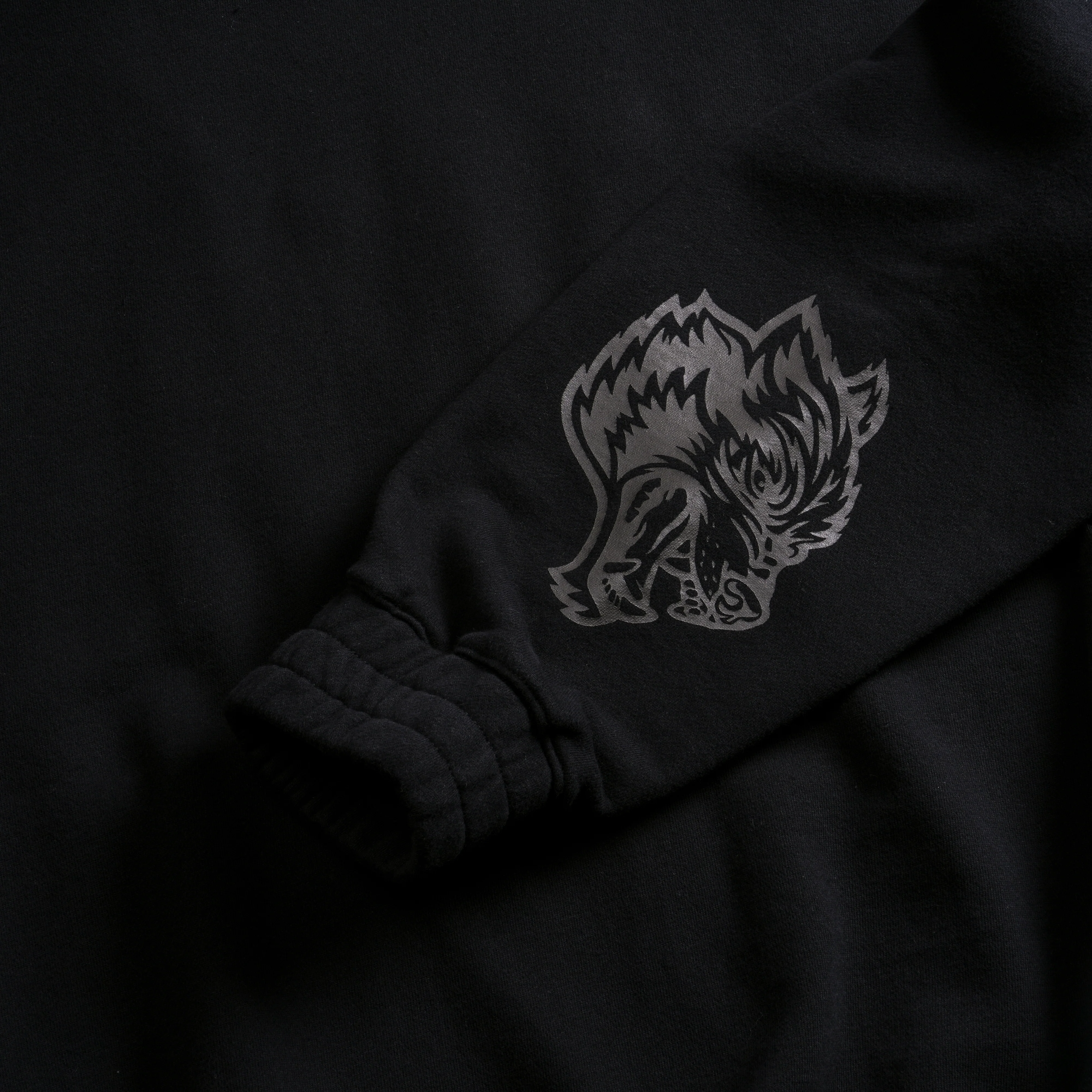 Western Wolves "Vintage Chambers" Zip Hoodie in Black - Image 10