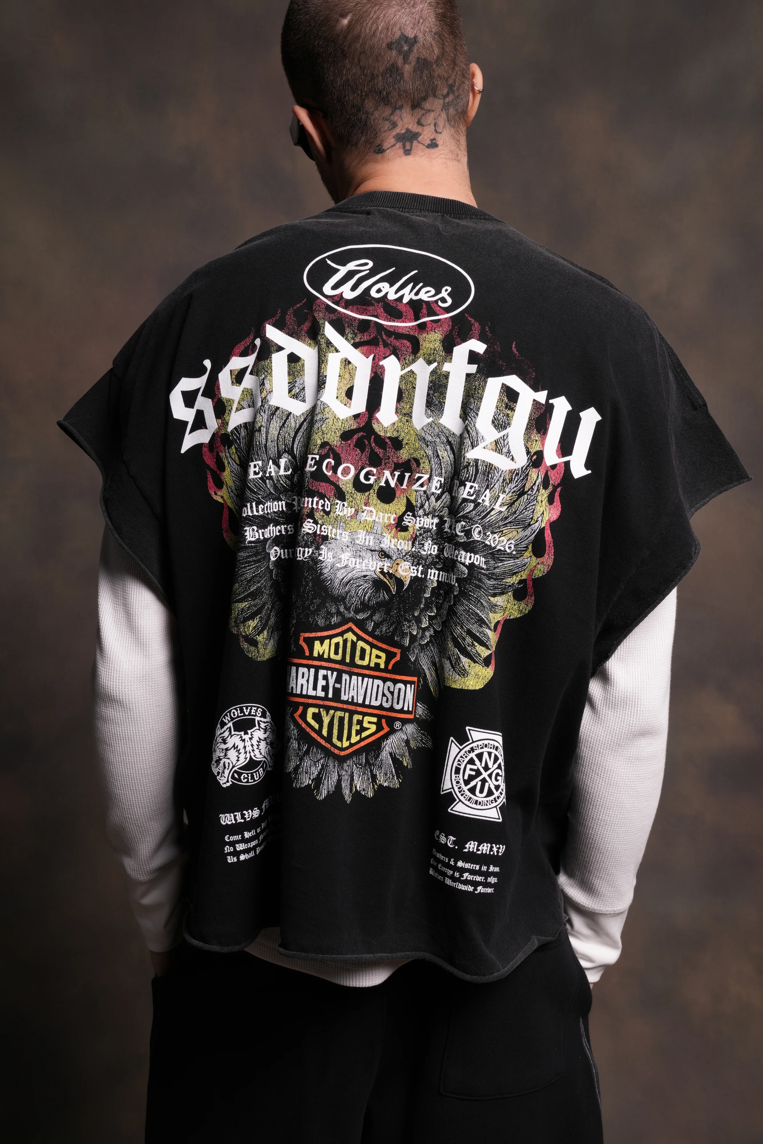 Wings of Fire Grunge Cut-Off Tee in Black - Image 8