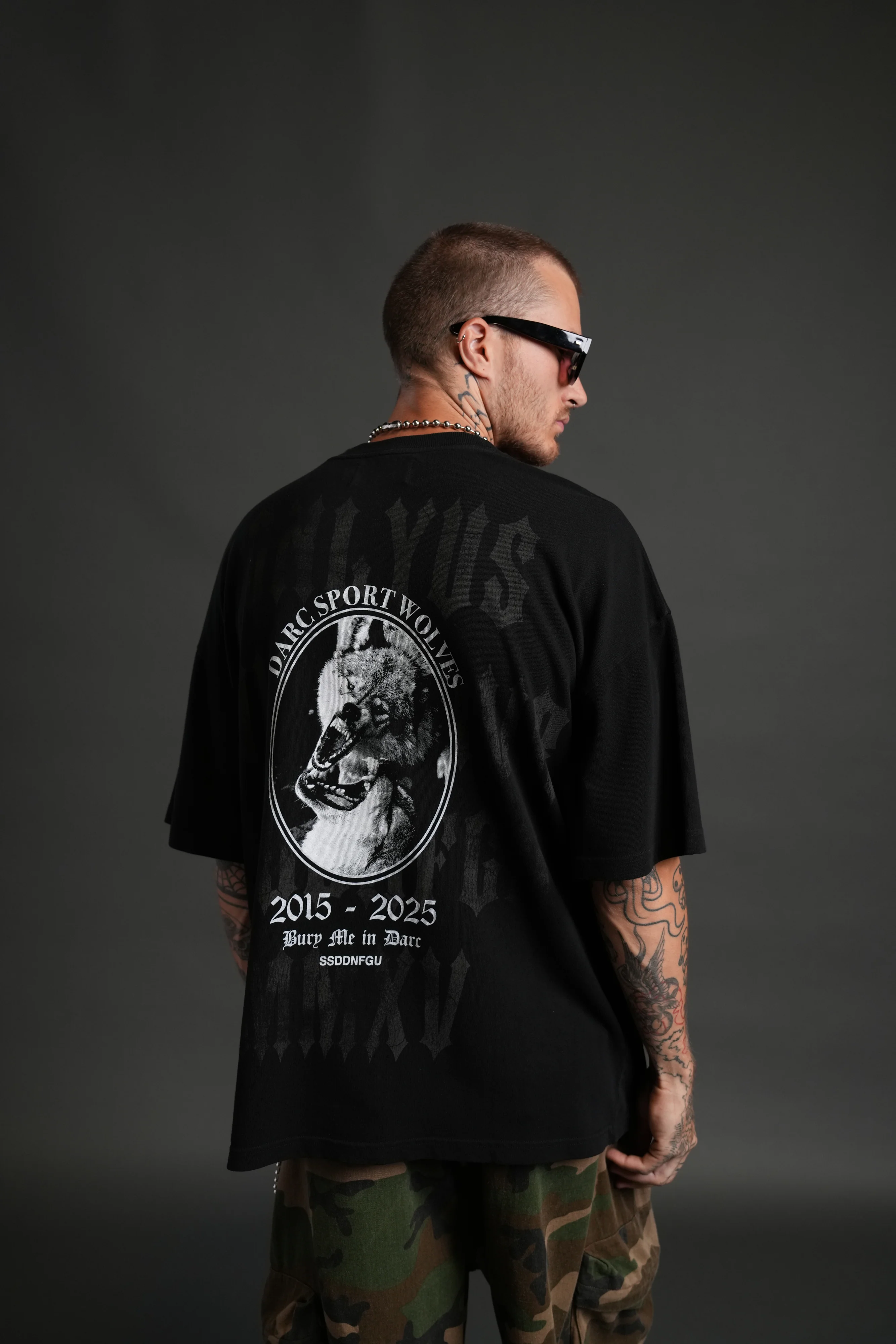 Wolf Blood "Premium" Oversized Tee in Black - Image 4