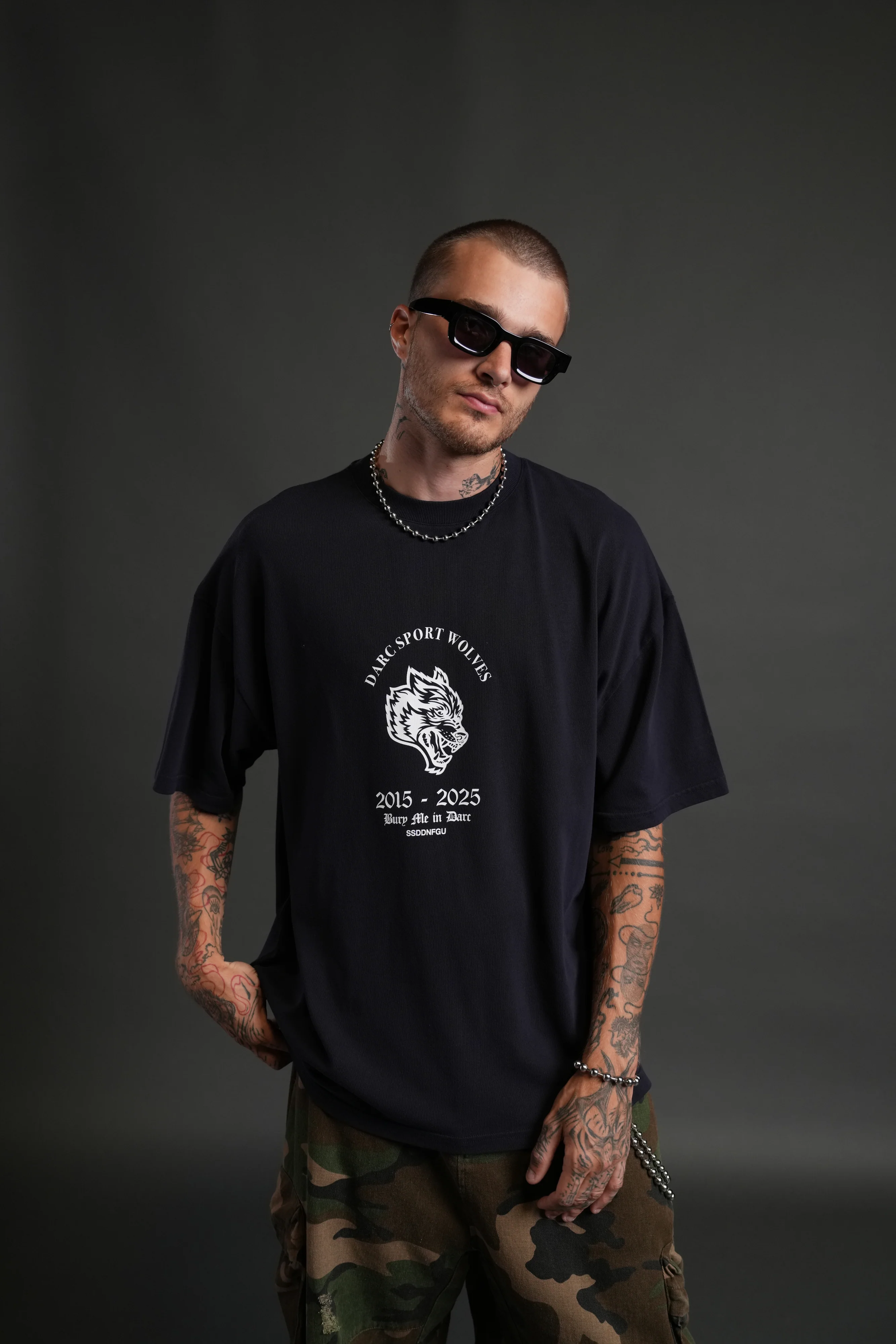Wolf Blood "Premium" Oversized Tee in Nightshade - Image 2