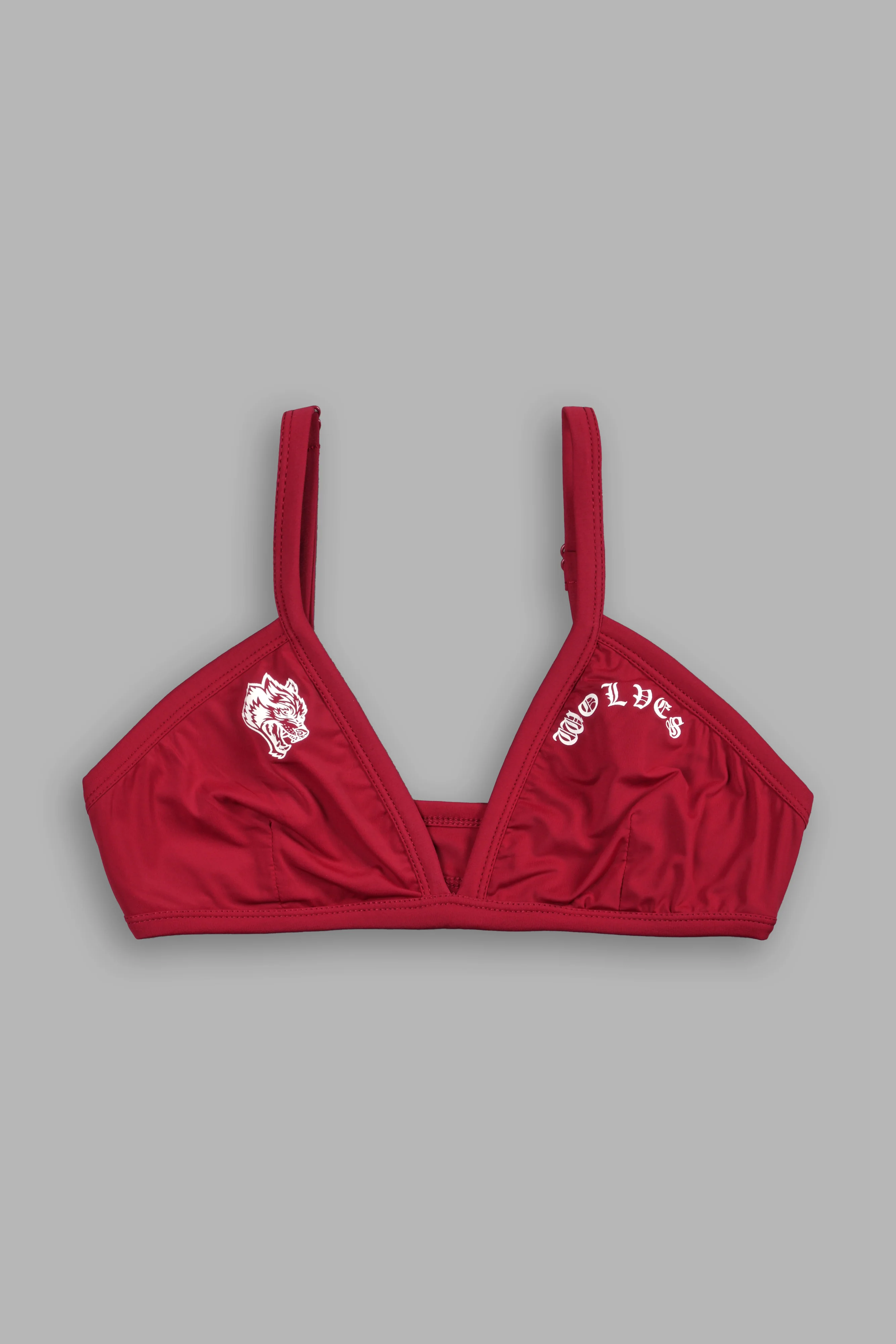 Wolf Chopper "Eva" Silky Triangle Bralette in Deep Raspberry - Image 6