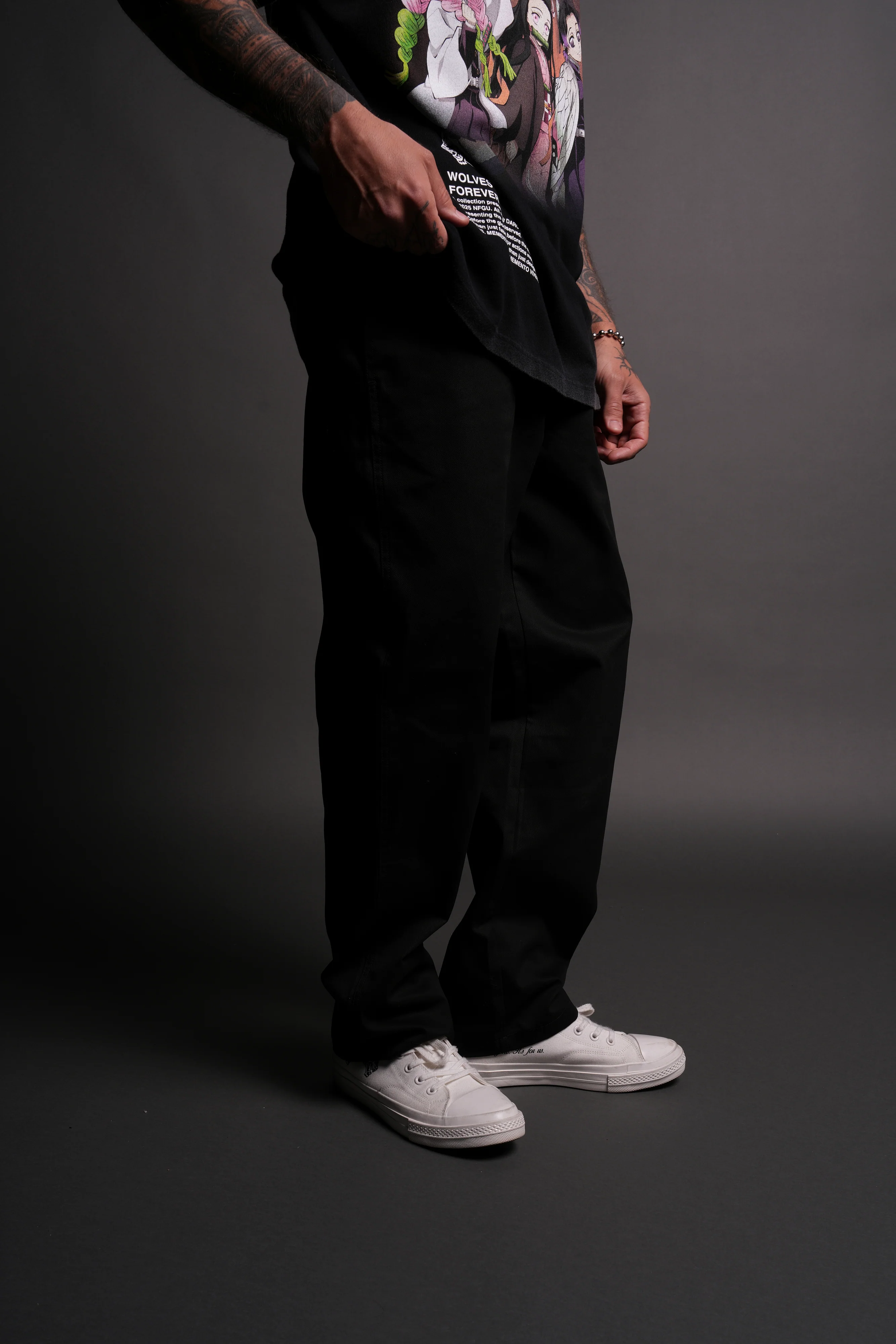 Wolf Chopper Pip Pants in Black - Image 7