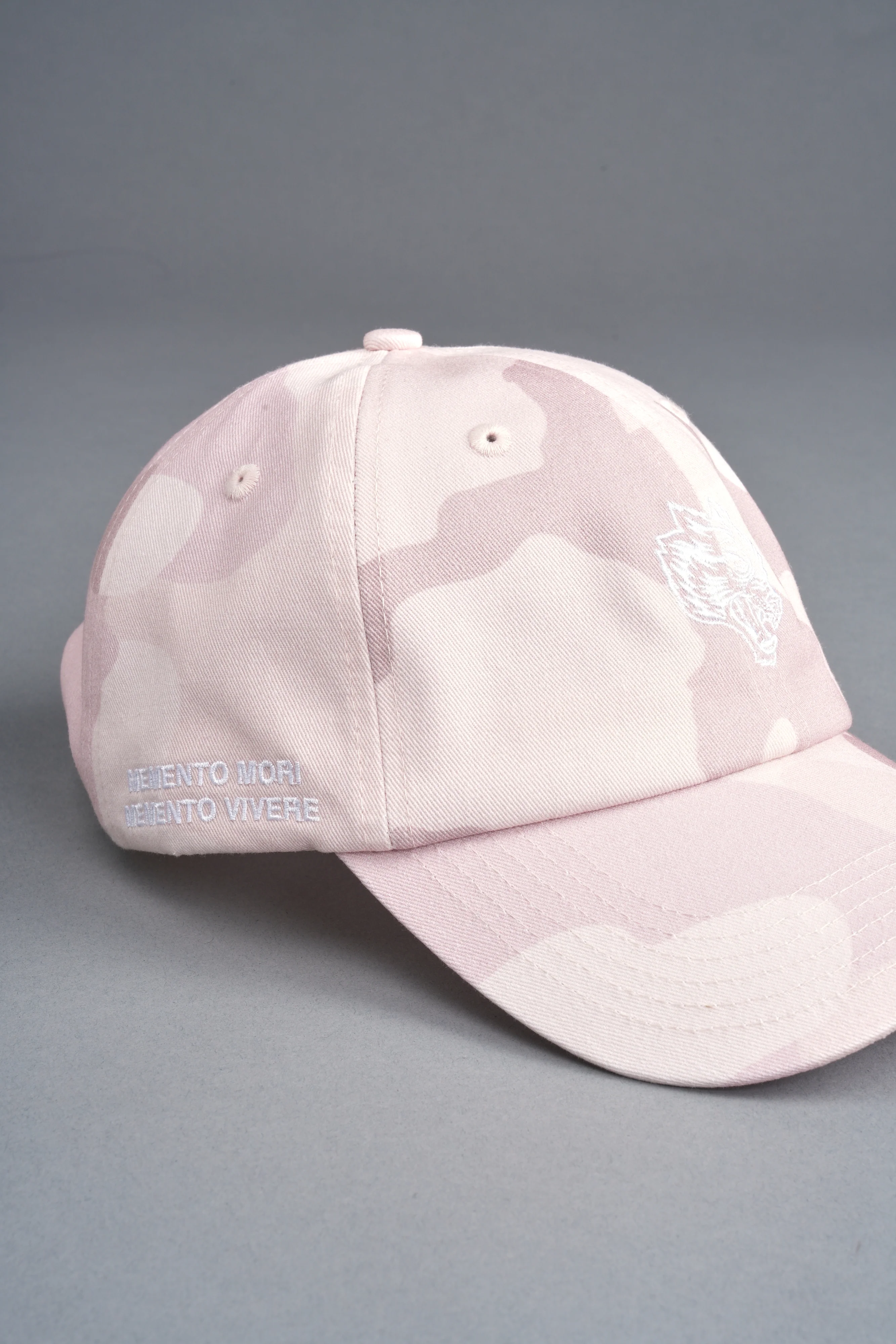 Wolf Head Forever Dad Hat V2 in Blush Vintage Woodland Camo - Image 8
