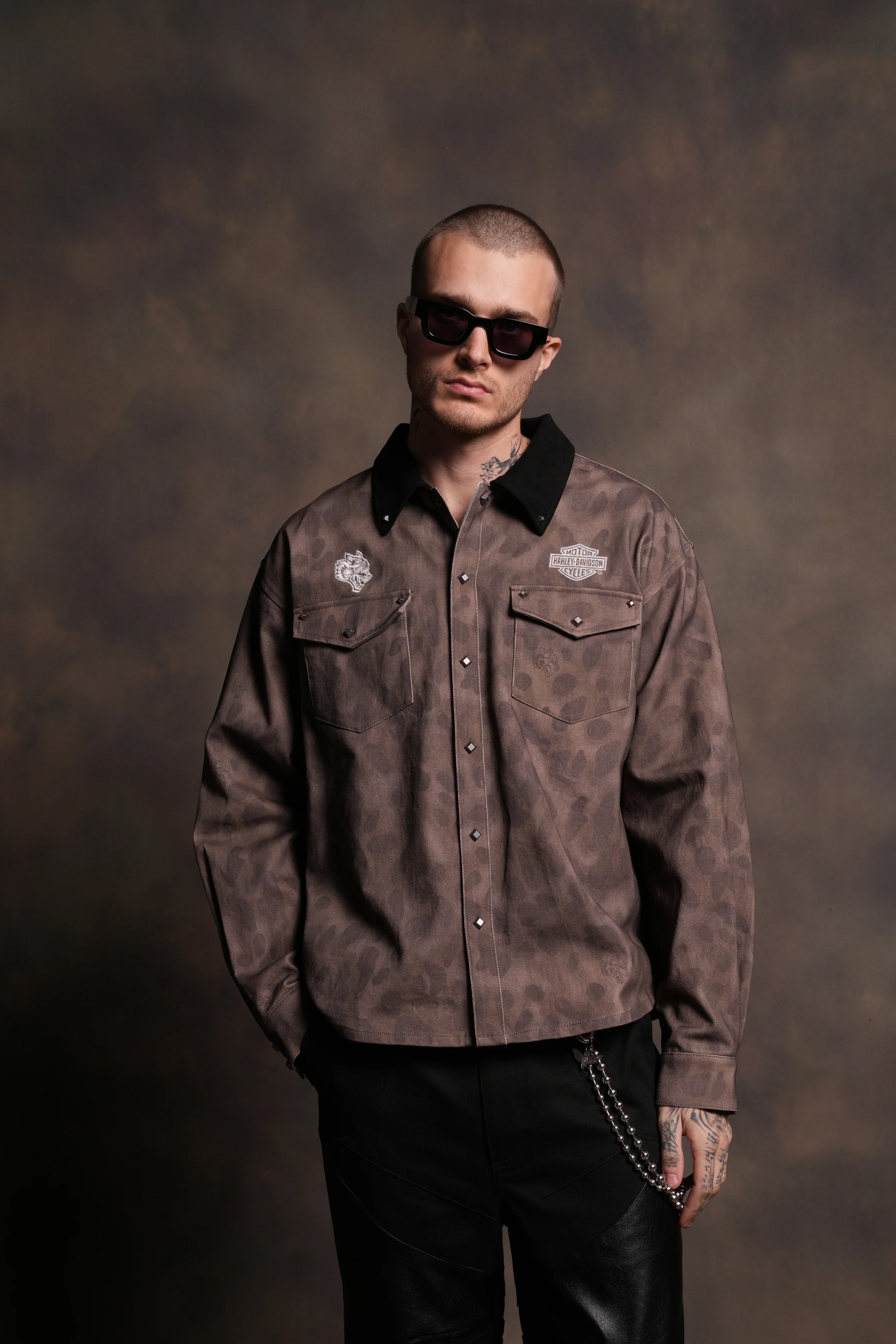 Wolf Head Harley-Davidson Winslow Shirt Jacket in Celeritas Morte - Image 3