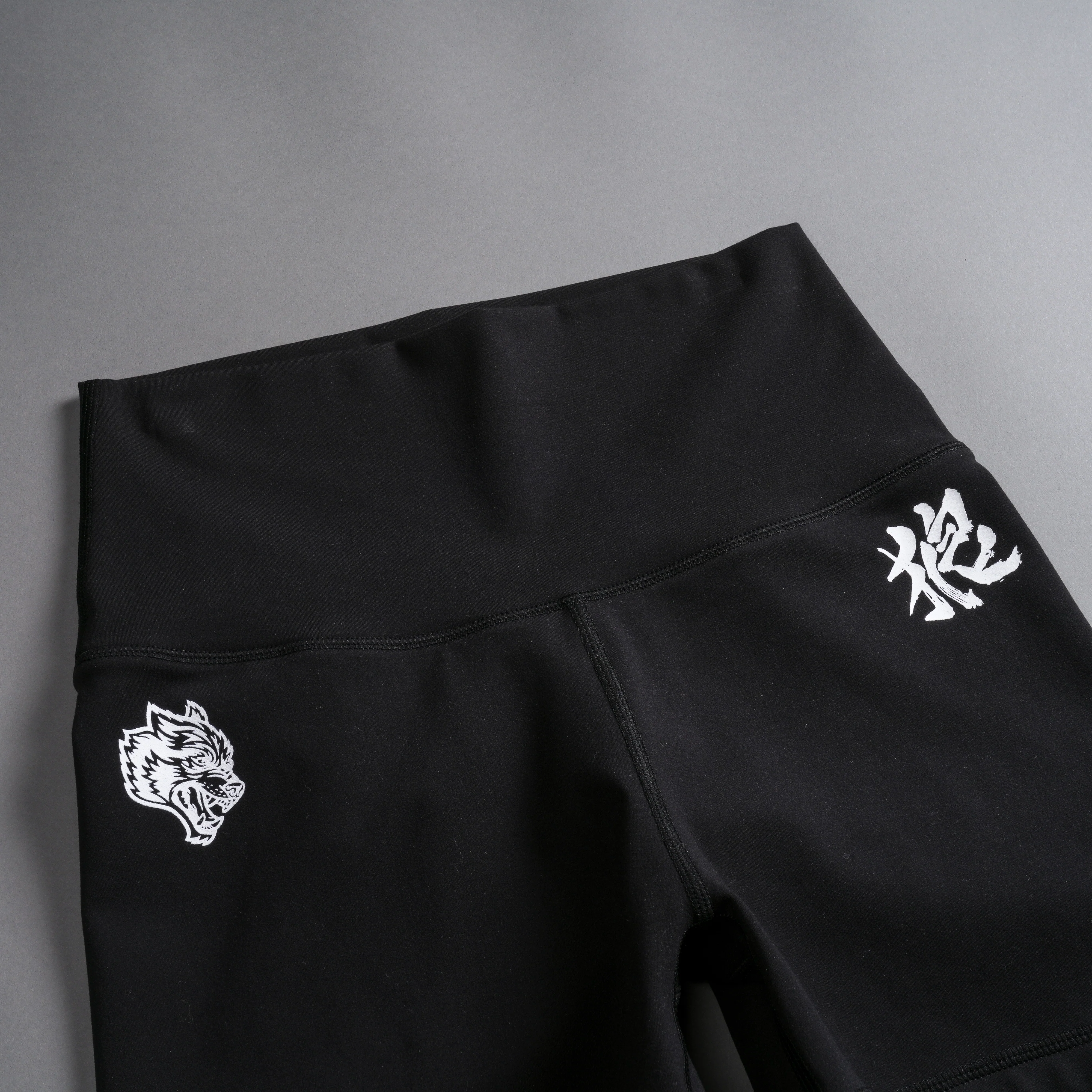 Wolf Kanji "Energy" Pump Shorts in Black - Image 8